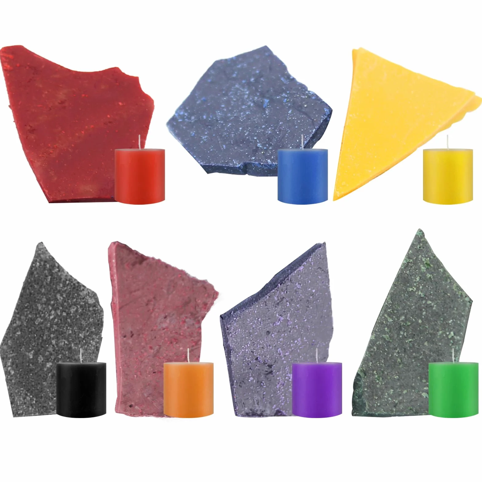 Colori Set di Coloranti per Candele a 7 Colori per Fare di Candela/Cera di Soia/Paraffina/Cera D'api Si Dissolve Rapidamente,Non Crea Grumi e Non Sbiadisce (7 * 5g)
