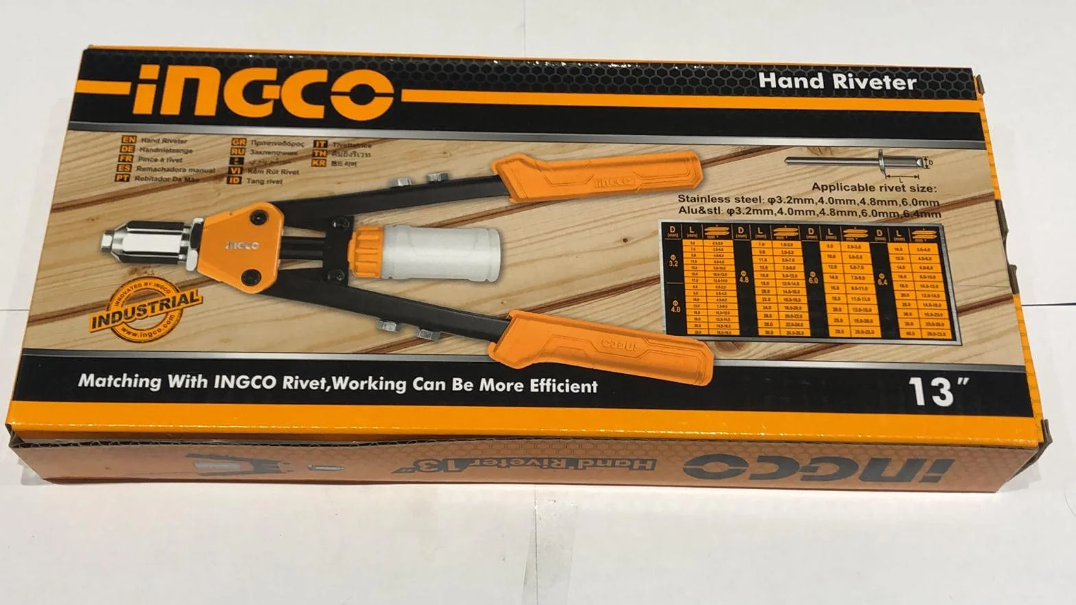 RIVETTATRICE MANUALE PER RIVETTI DA 3,2 A 6,4