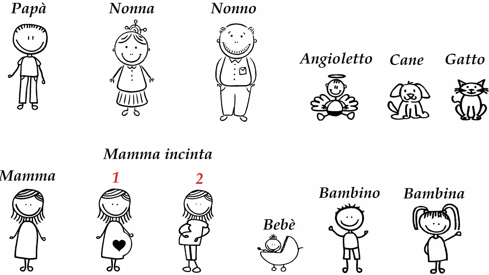 Targhetta in legno personalizzata Famiglia - regalo legno personalizzato con base, fori o biadesivo