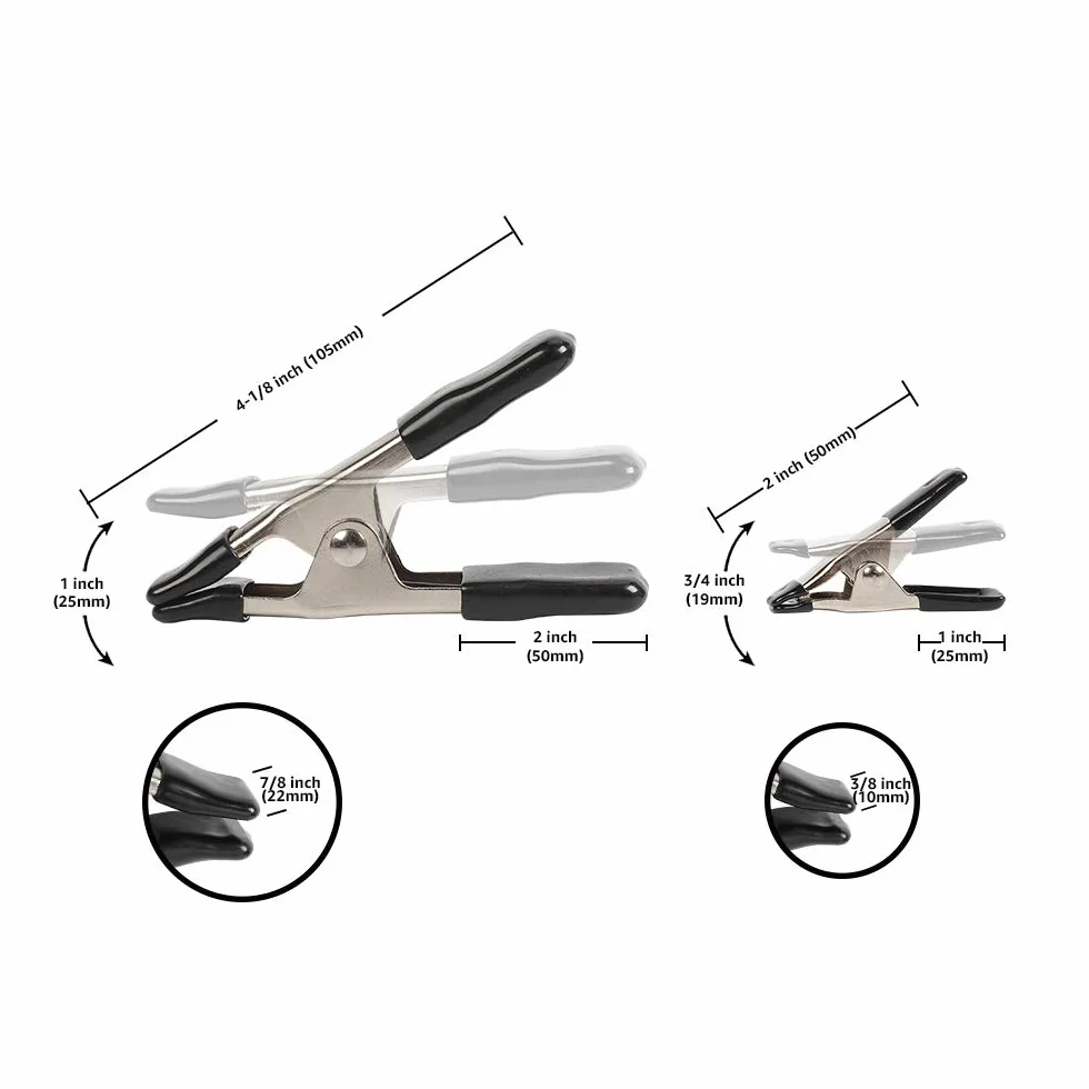 Amazon Basics 20 unità morsetti a molla in acciaio: 15 unità da 1,91 cm, 5 unità da 2,54 cm, Nero/Argento