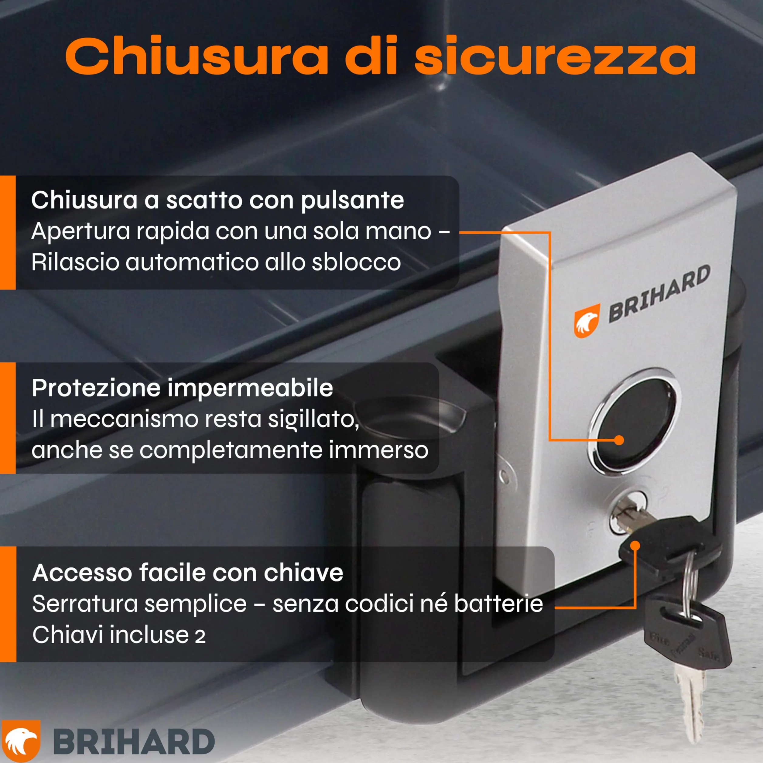 Cassaforte Portatile Certificata 2017, A4 - Scatola di Sicurezza Impermeabile e Ignifuga con Serratura a Chiave, Protezione di Valori e Documenti, H 15,5 x L 40,7 x P 32,1 cm