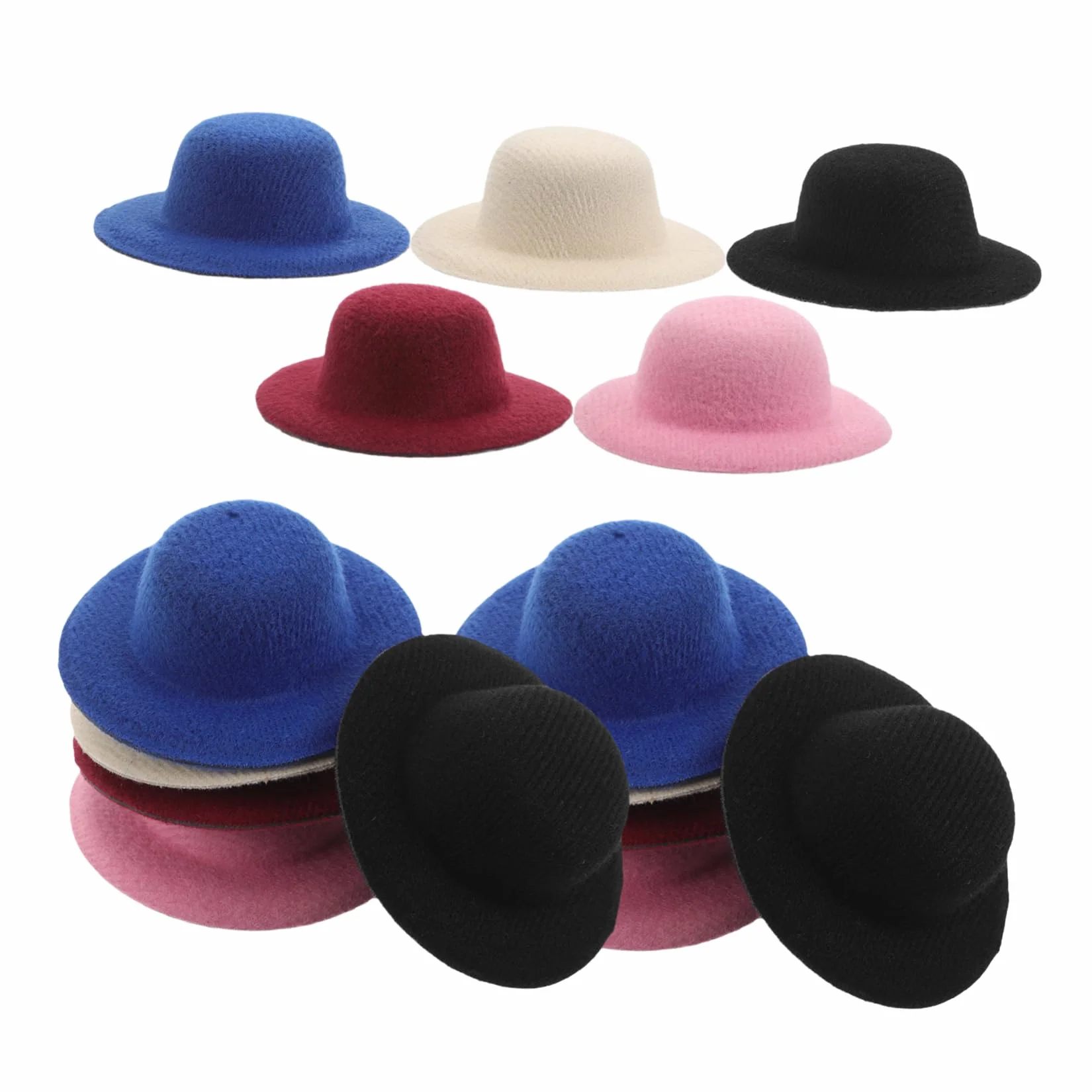 Milisten 15pezzi Mini Cilindri Cappello Per Case Bambole Accessori Artigianali Cappello Cilindri Miniatura Per Progetti Creativi Miniatura Nero Characters