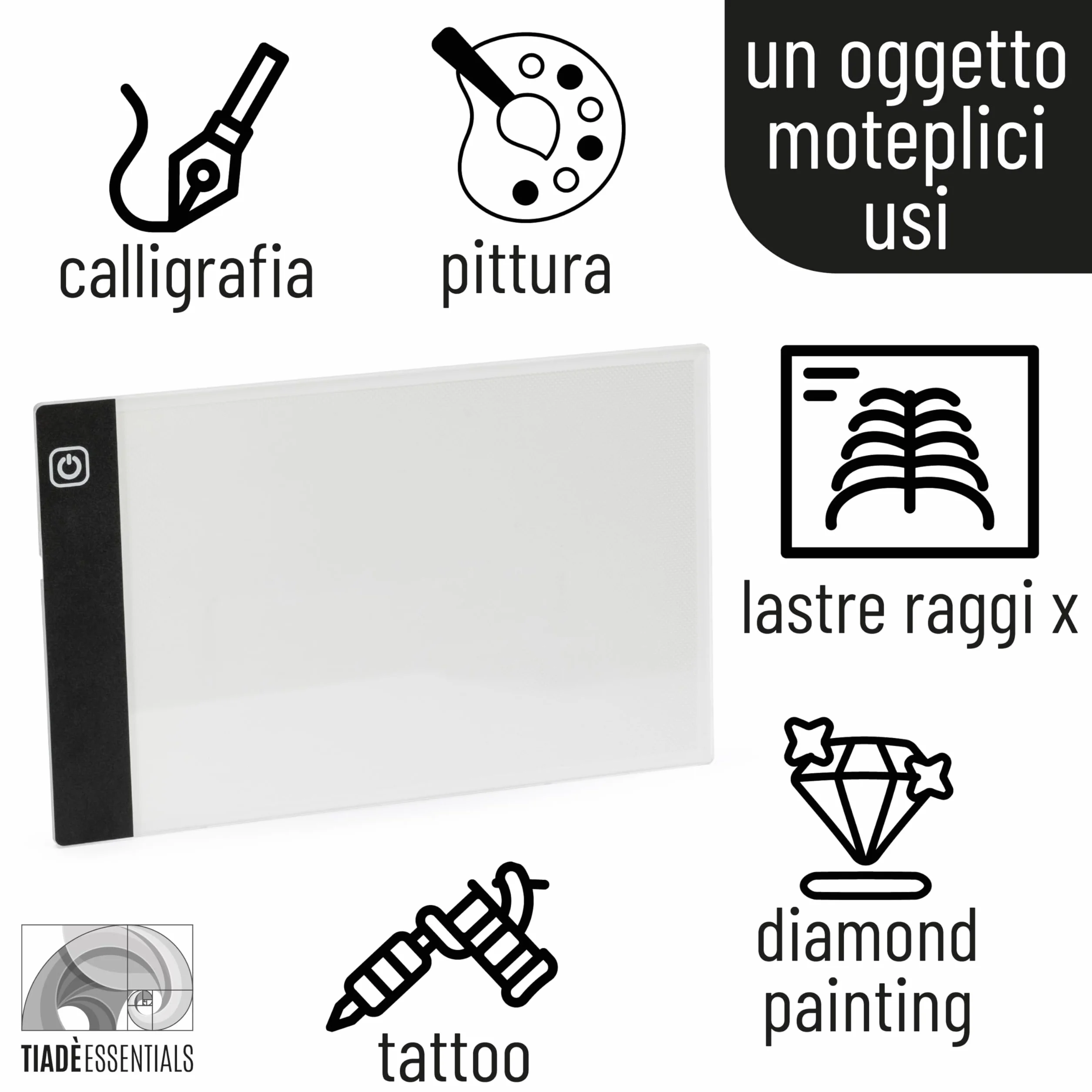 Lavagna Luminosa per Disegnare A5 - Tavola Luminosa per Disegnare LED con Luminosità Regolabile