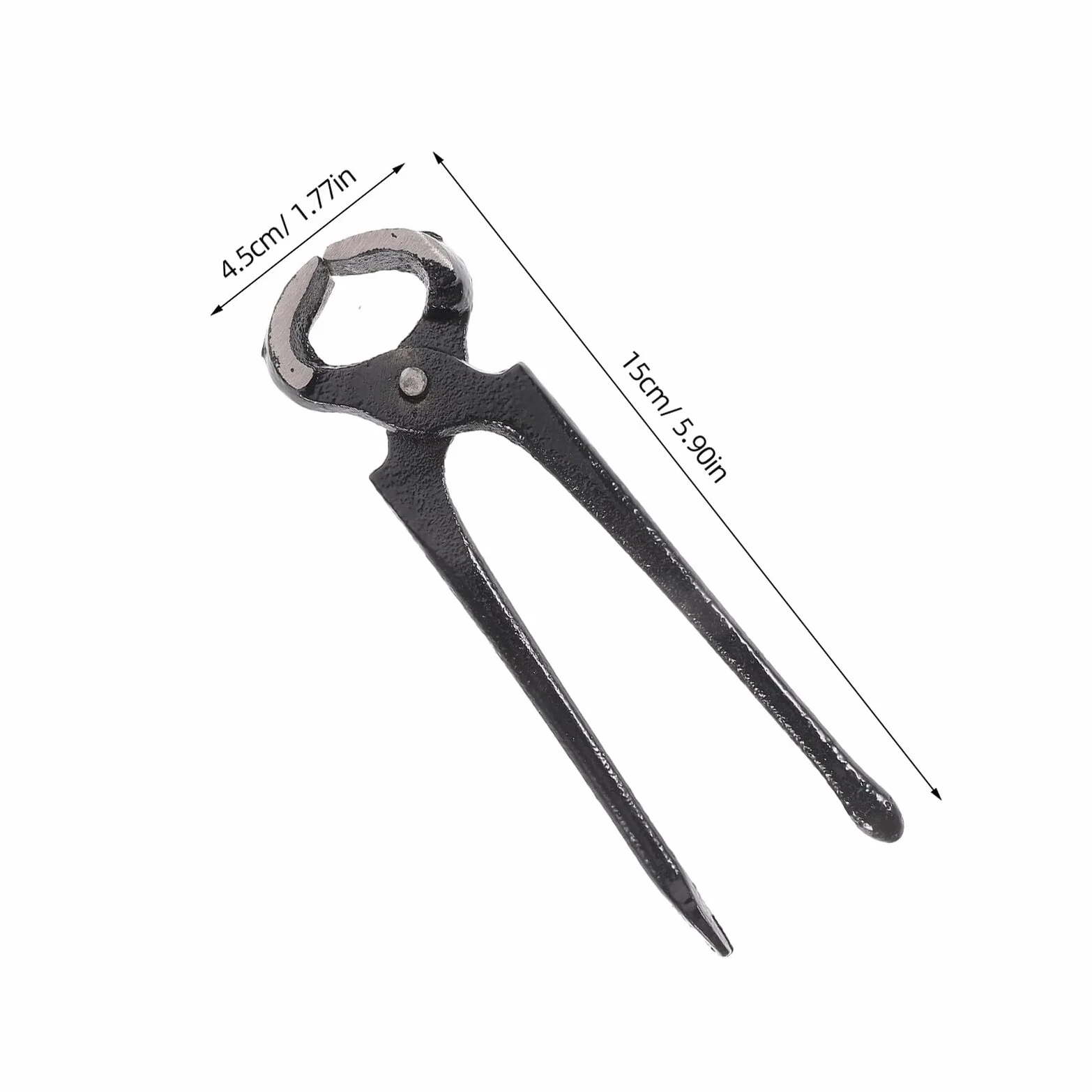 Pinza per Rimozione Chiodi in Ferro, Design a Sfera e Forca, Nera, per Riparazione Scarpe e Tacchi Alti, Uso Versatile, 15 CM