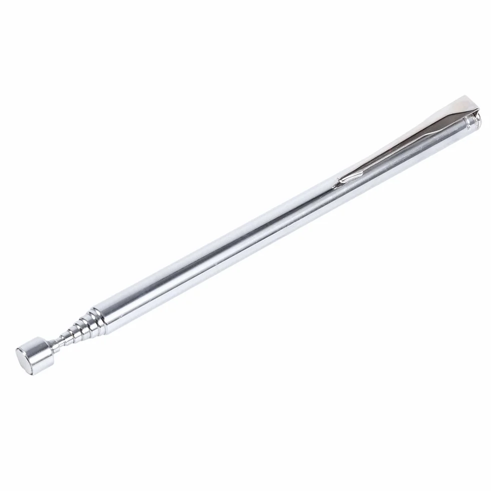 03 Strumento Pickup Grabber Bacchetta Magnetica scalabile Bacchetta Magnetica Portatile Bacchette magnetiche, Bacchette Pick up, Penna Magnete in Metallo Strumento Pickup Magnetico,(Silver)
