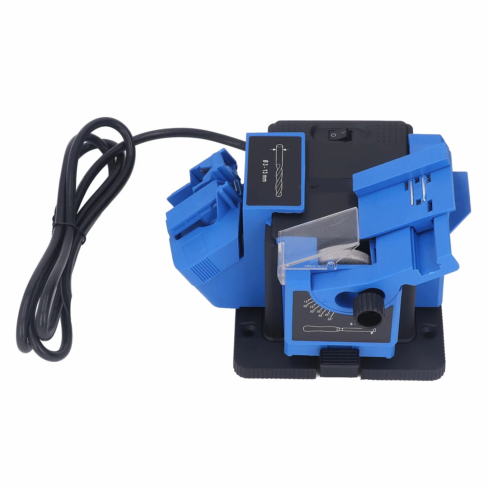 Affila Punte Trapano Elettrico, Multifunzione per Affilare Punte a Forbice per Uso Domestico, Multifunzione affila punte trapano professionale(Blue)