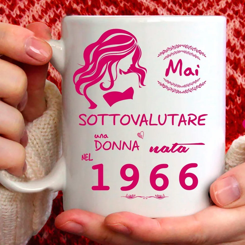 Tazza 1966 Compleanno Donna 60 Anni Idea Regalo Nata nel 1966
