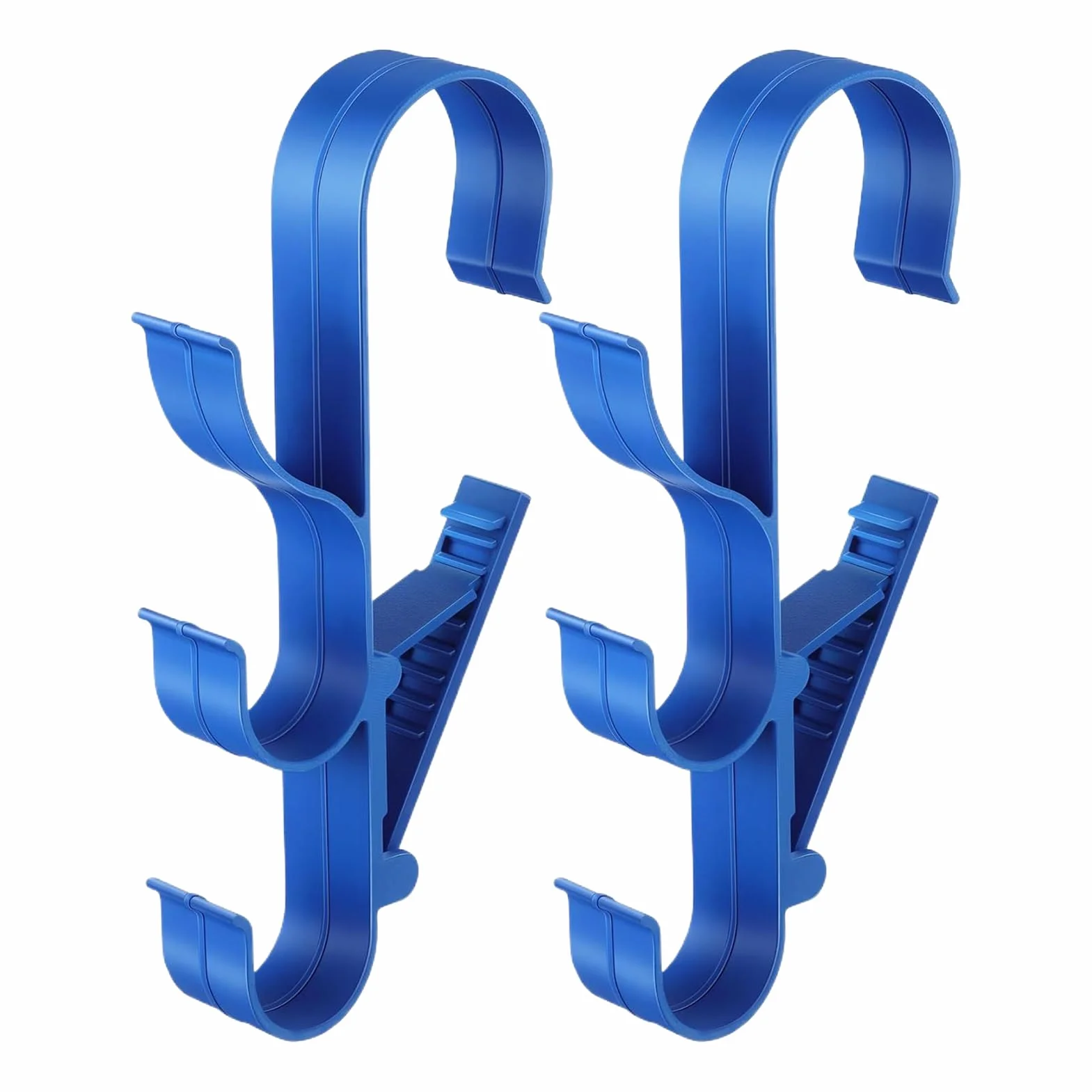 Ganci per piscina, portaoggetti per piscine, 30,5 x 13,5 x 3,5 cm, supporto resistente con set da 2 pezzi e clip per gancio a bordo piscina, uso esterno per foglie, rastrelli, reti, asciugamani