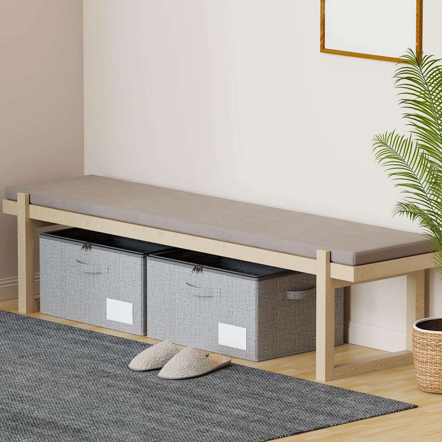 Scatole per Scarpe Pieghevoli con Coperchio Trasparente, Organizer Salvaspazio per 12 Paia, Grigio