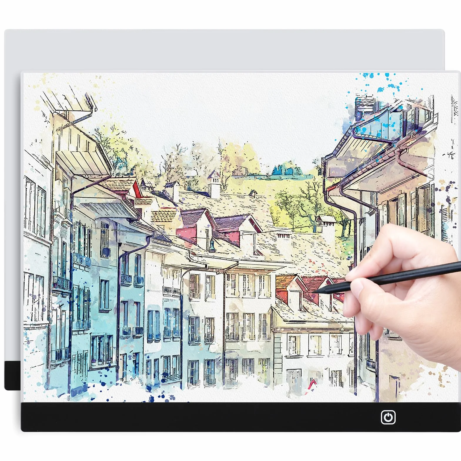 Coolzon Tavoletta Luminosa A3, Lavagna Luminosa A3 LED Light Pad con Luminosità Regolabile, LED Tavoletta Luminosa,Ultra Sottile per Animazione, Schizzi, Progettazione, Disegno, Pittura a Diamante 5D