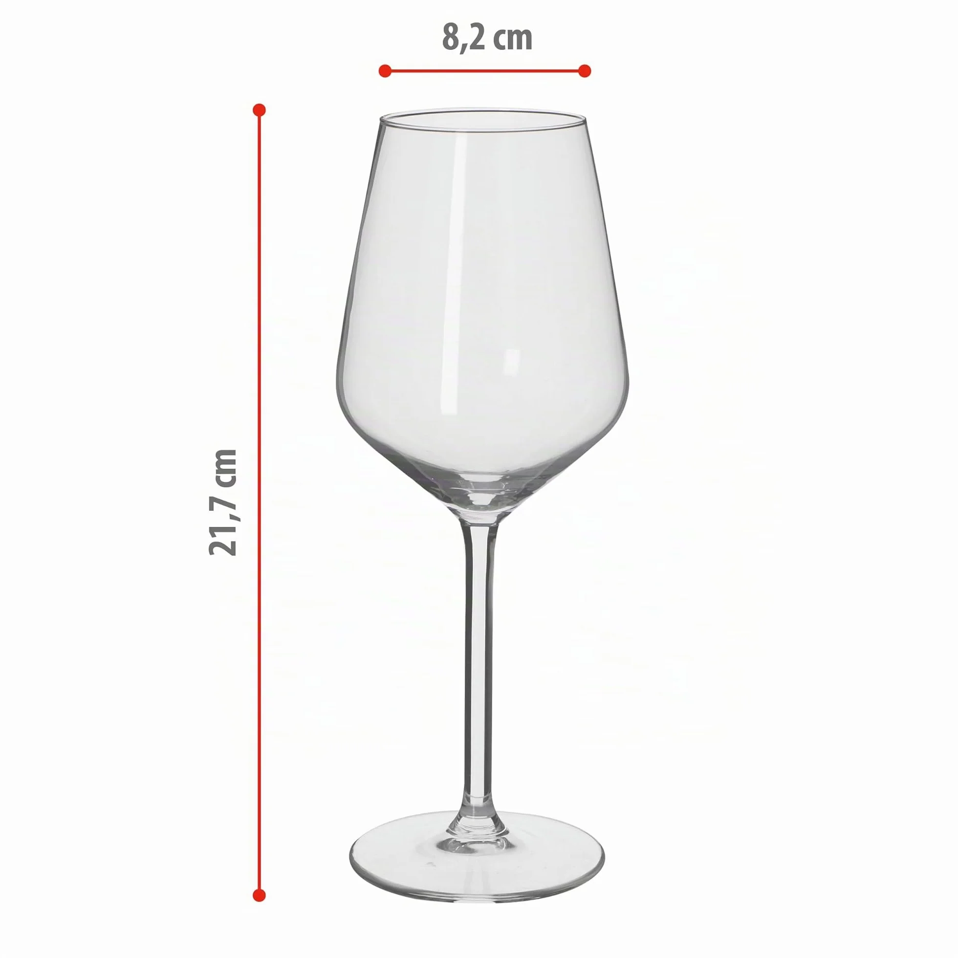 Alpina Bicchieri da vino bianco 37cl set di 6 lavabili in lavastoviglie trasparente