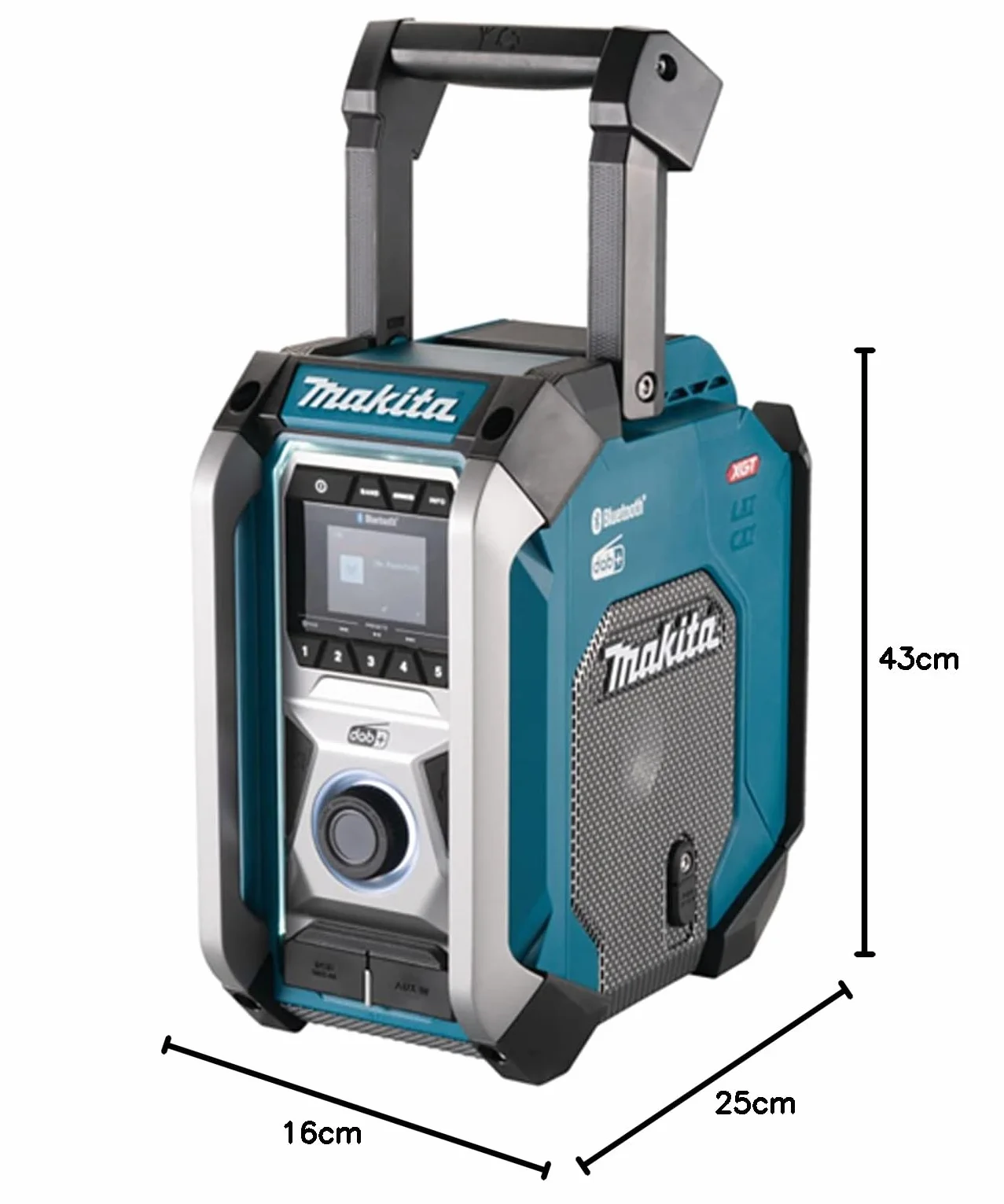 Makita MR007GZ - Radio da cantiere, 18 V-40 V max. (senza batteria, senza caricatore), petrolio