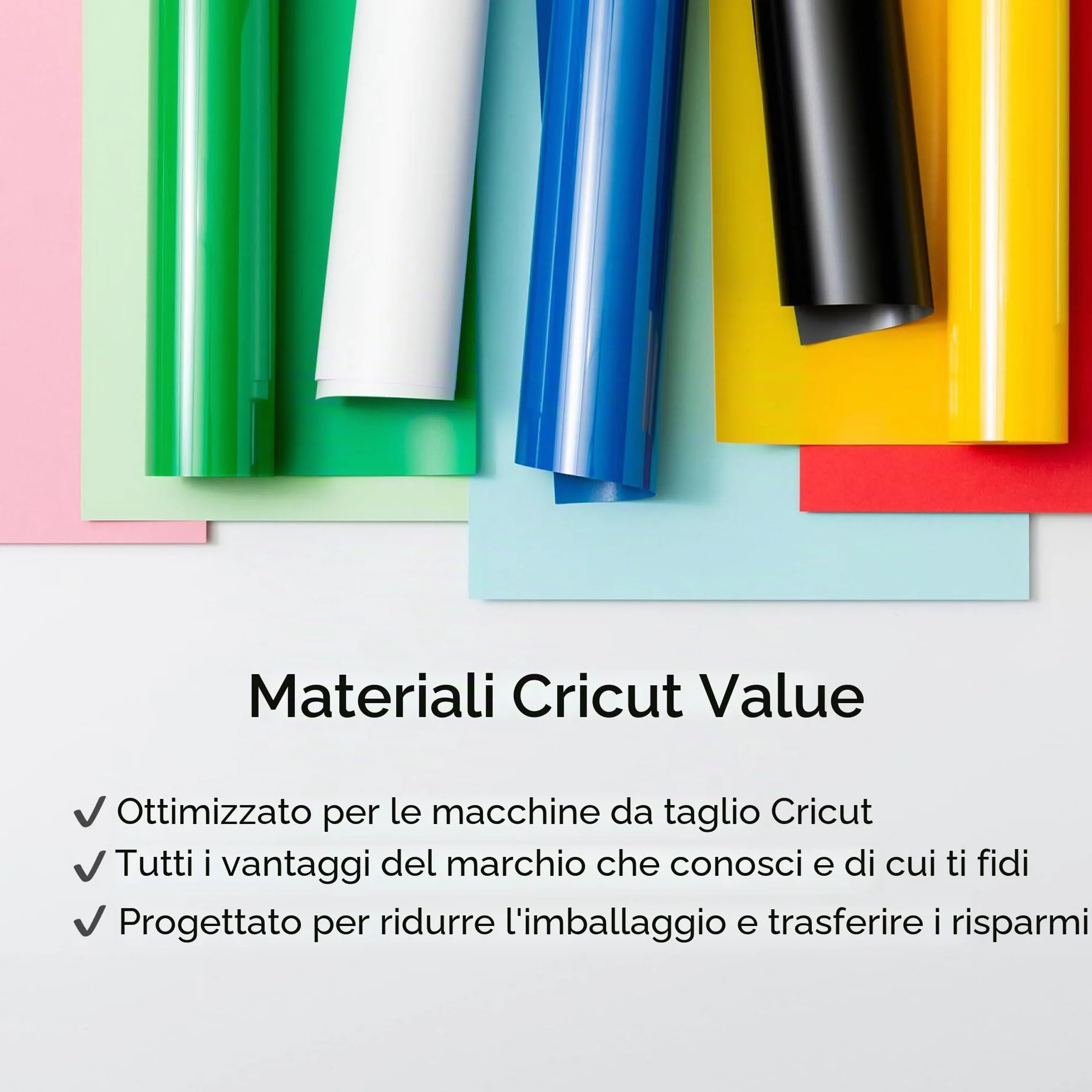 Thermocollant économique Cricut™, collection Rainbow – 30,5 cm נ30,5 cm (12 po נ12 po) (20 unités)