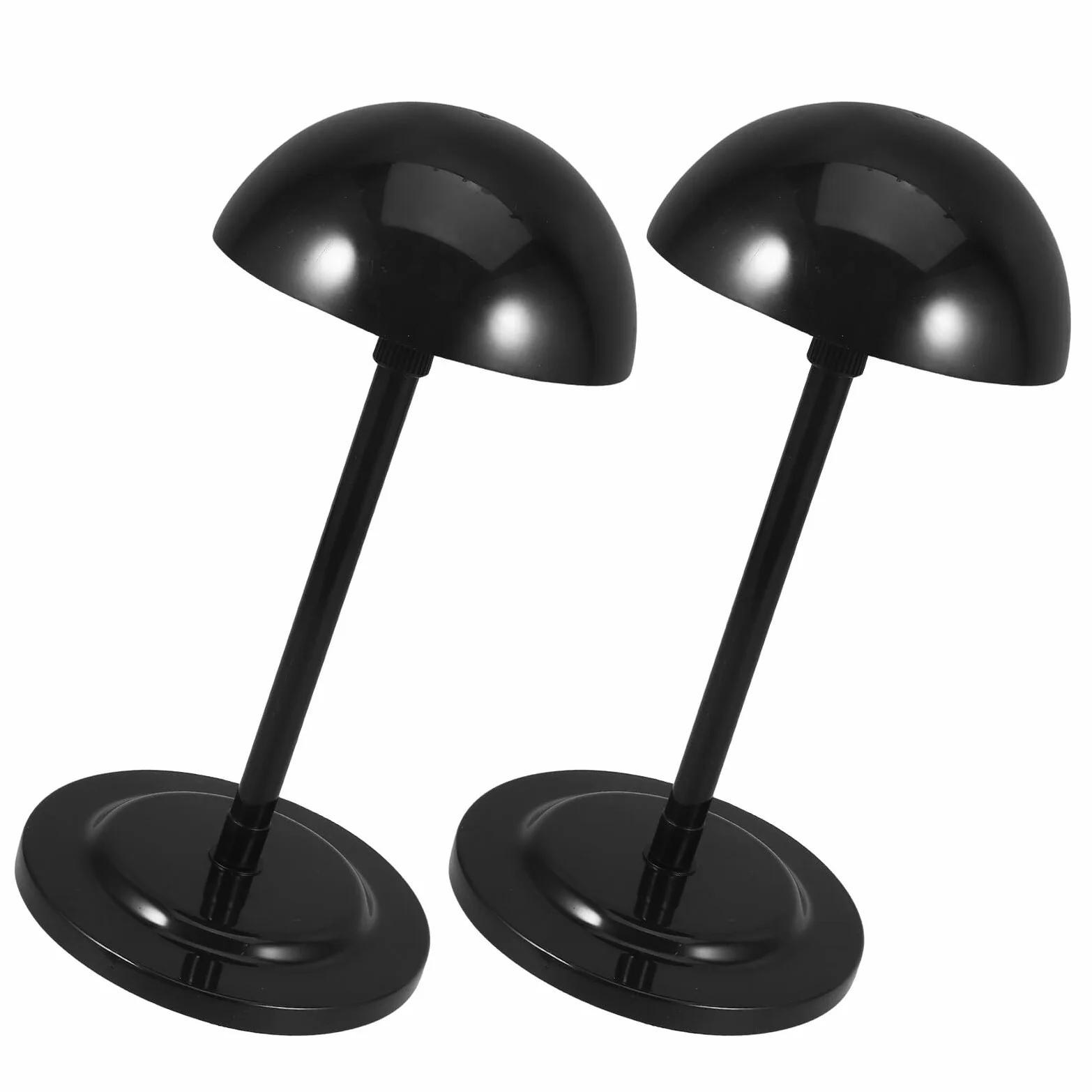 Homoyoyo Espositore per Cappelli Regolabile in Plastica Nera Supporto da Tavolo Portatile con Base Rotonda Antiscivolo