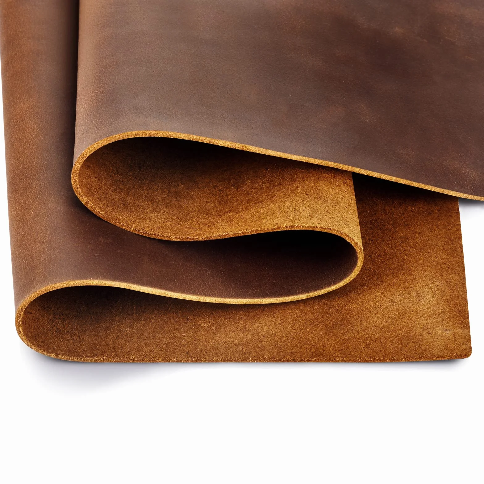 Fogli per utensili in vera pelle, spessore 1,8-2,0 mm, in vera pelle bovina, pieno fiore, marrone scuro, 20,3 x 30,5 cm