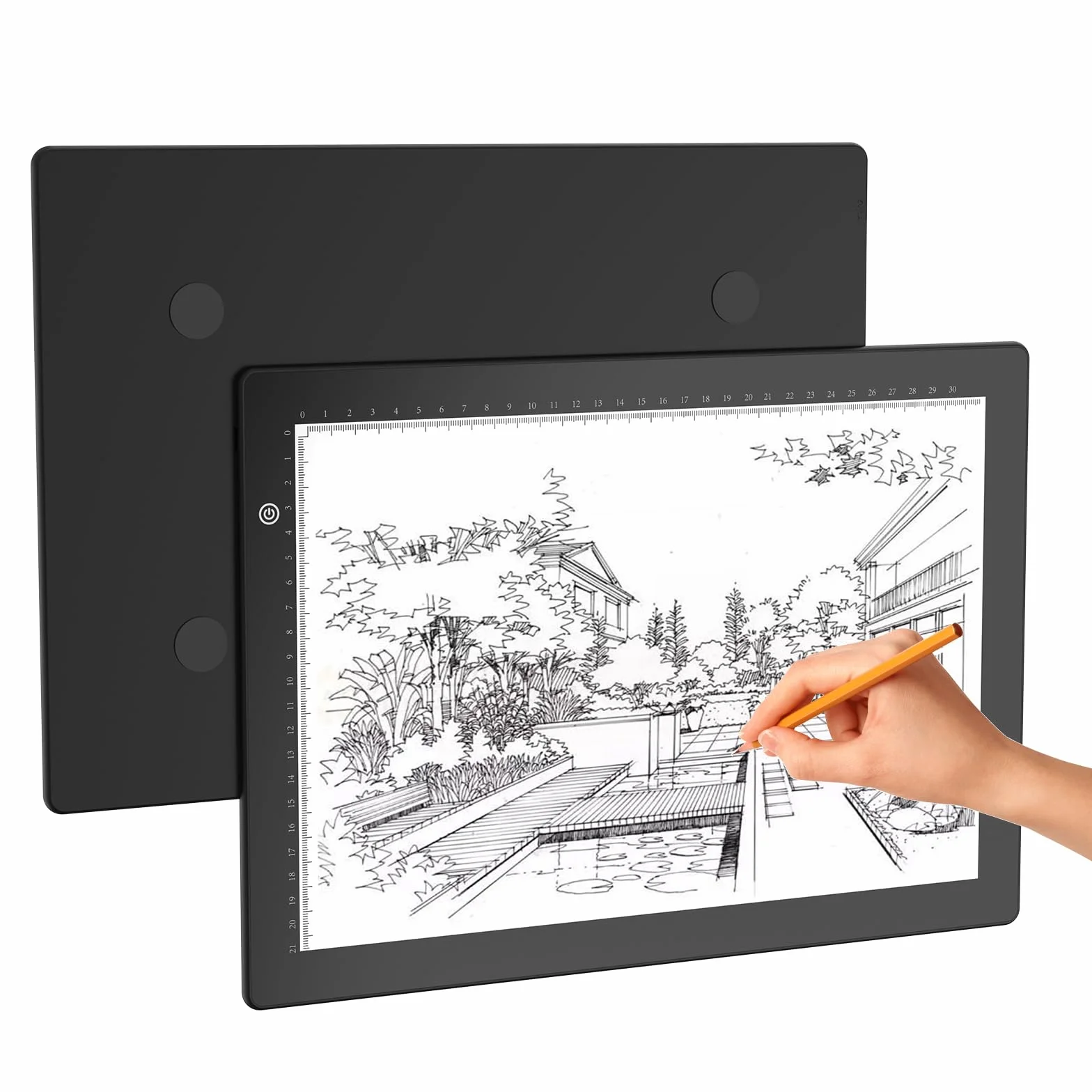 JSKLAMP A4 Tavoletta Luminosa, Magnetico Lavagna Luminosa per Disegnare, Tavola Luminosa Disegno, LED Light Box Light Pad di Disegno con Luminosità Regolabile per Pittura Diamante, Schizzi, Artisti