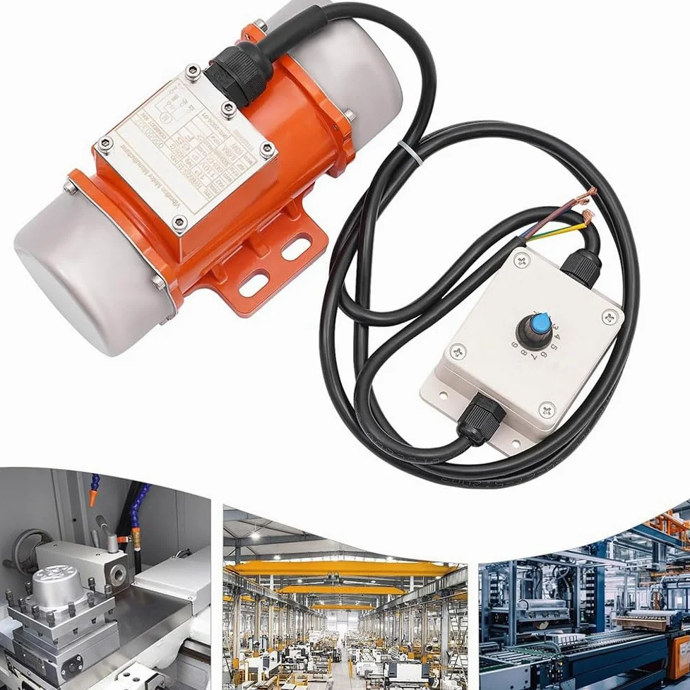 Motore di vibrazione per vibratore a calcestruzzo 60 W, motore di vibrazione a calcestruzzo a 9 velocità AC 110 V 3600 /Min, vibratore per calcestruzzo con alloggiamento in lega