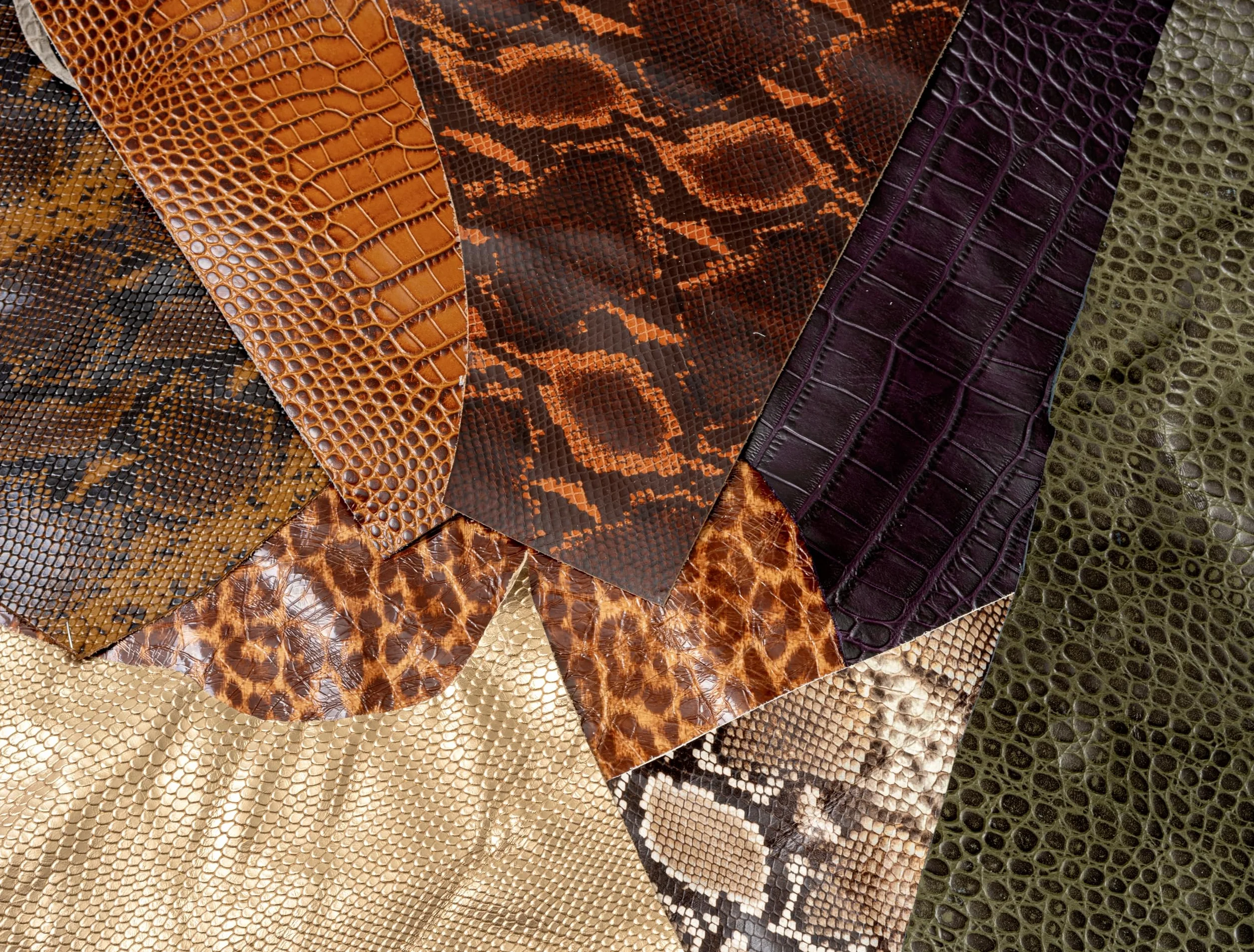 IPEA Ritagli di Vera Pelle Stampata Animalier Serpente Pitone Made in Italy