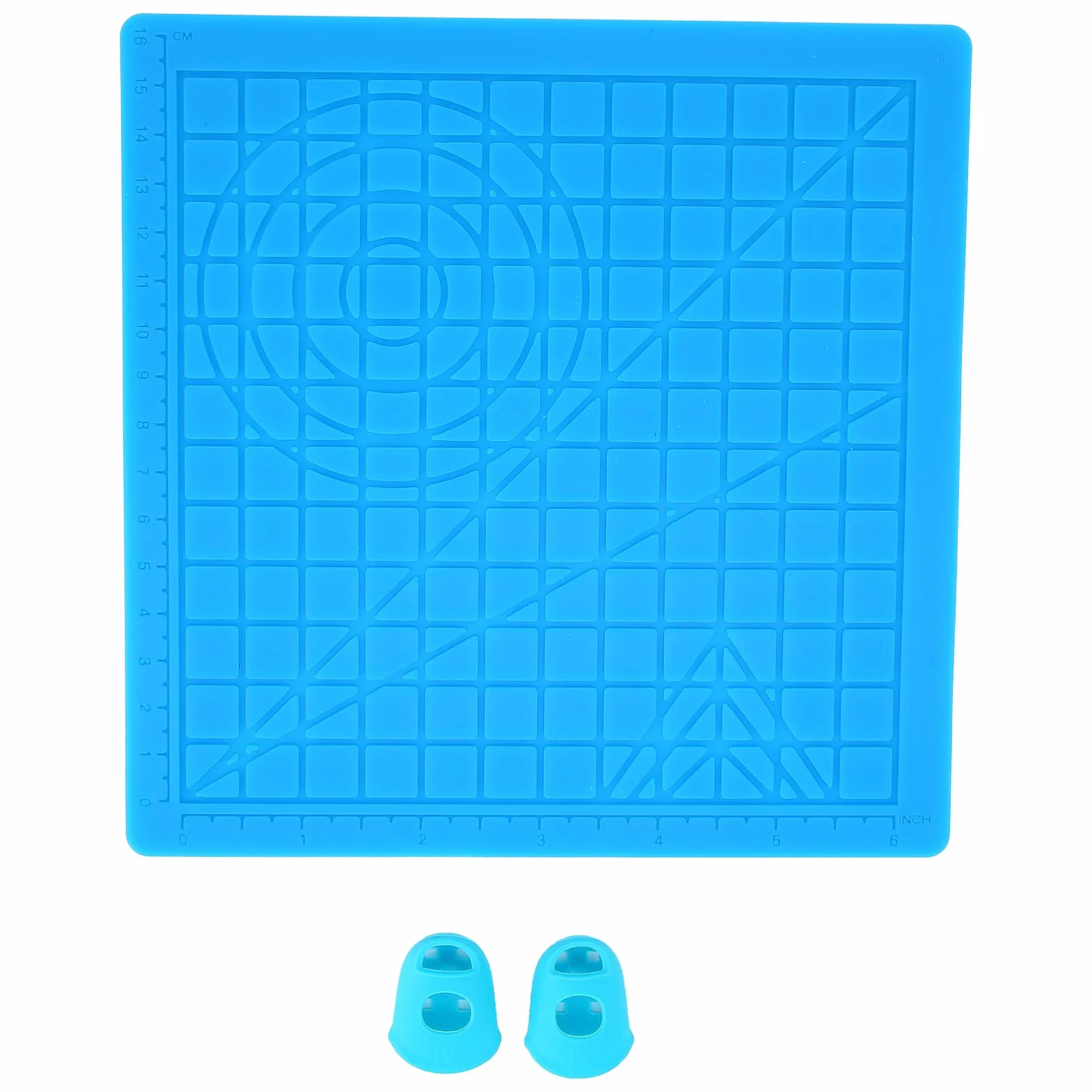 Tappetino per Design 3D, Tappetino per Penna per Stampa 3D in Silicone con Tappi per le Dita, Tappetino per Modelli di Base in Silicone Flessibile 3D, Disegni a Più Forme per Penne per Stampa 3D, Rega