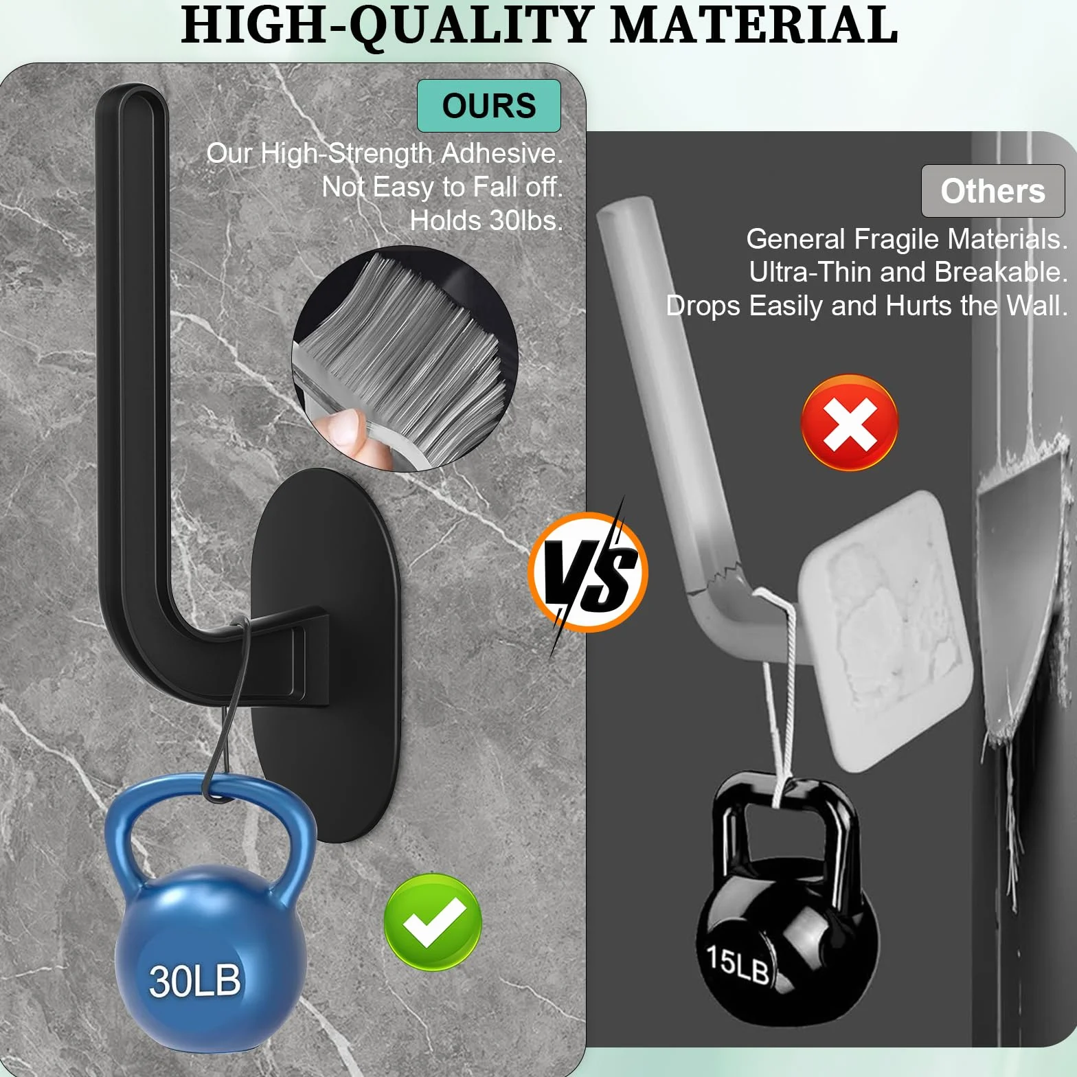 Eiito Gancio per cappelli organizer multiuso supporti ad alta aderenza nero 4