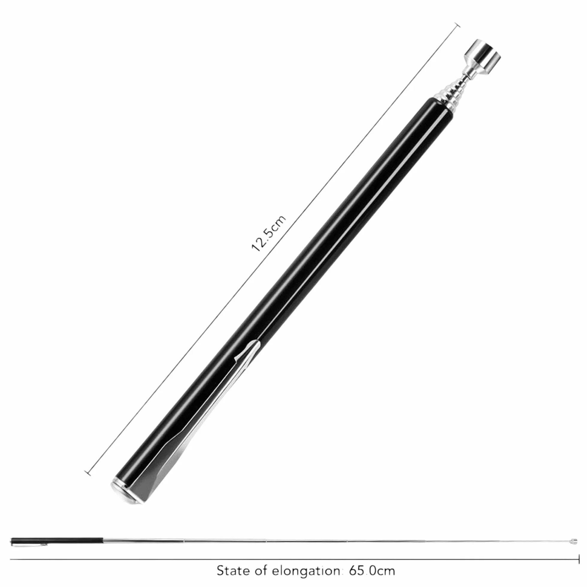 Calamita Telescopica Penna Calamita da 13 a 65cm Portatile Strumento di Prelievo Magnetico Telescopico per Trovare Bulloni, Dadi, Viti, Pezzi di Metallo 2.3 KG