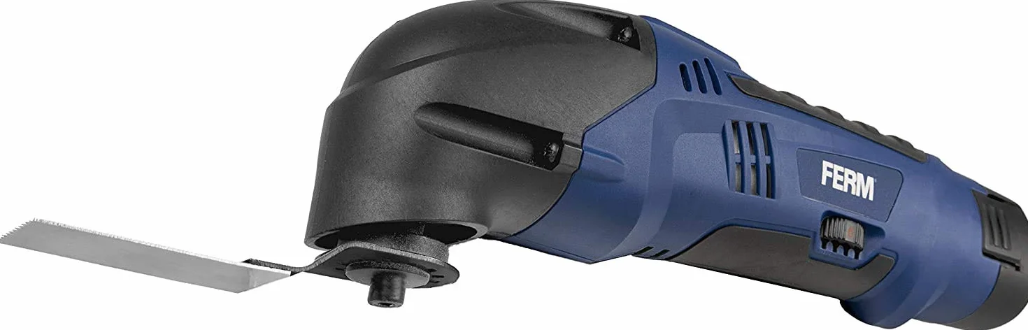 FERM Utensile Multifunzione a Batteria 12V 1.5Ah 8 Accessori Custodia Velocità variabile