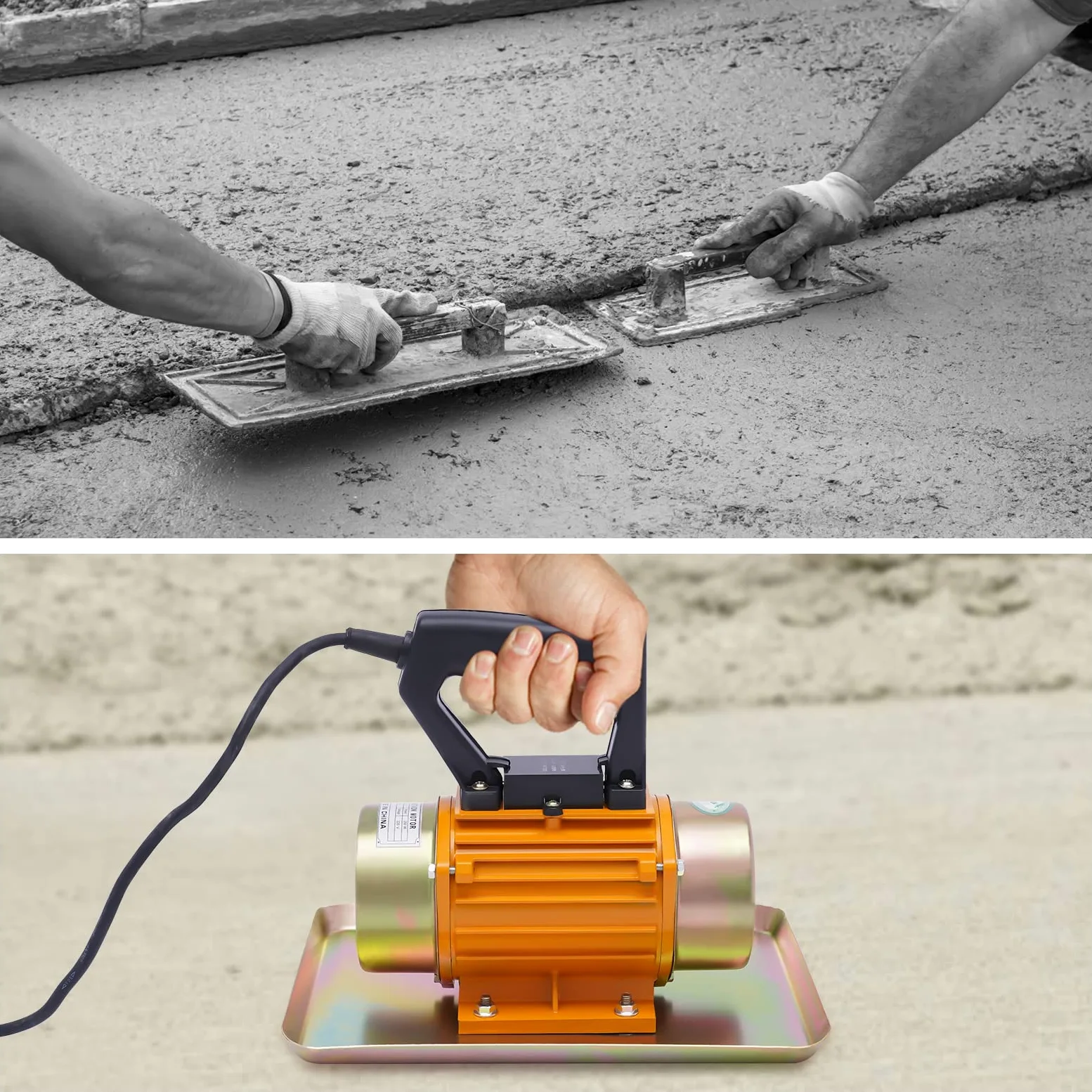Vibratore elettrico per calcestruzzo da 250 W, motore in rame pieno, 3500 giri/min, cavo da 1,5 m, per la costruzione di strade Brücke, maneggevole e silenzioso, per artigiani e fai da te