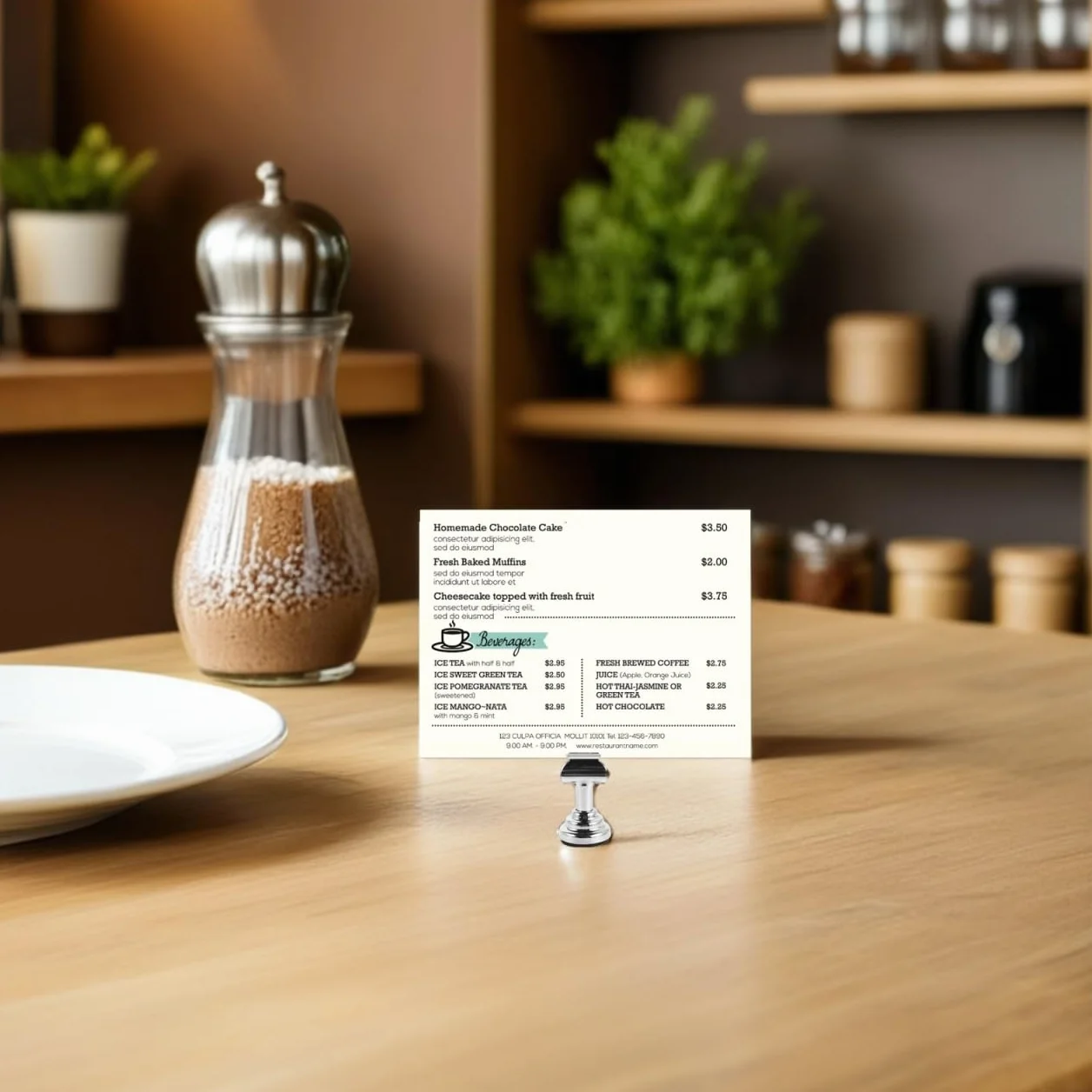 4 segnaposto in metallo argento con base rotonda, piccolo segnaposto per matrimonio, buffet, biglietti da visita, stabile porta carte di credito per gastronomia e ufficio