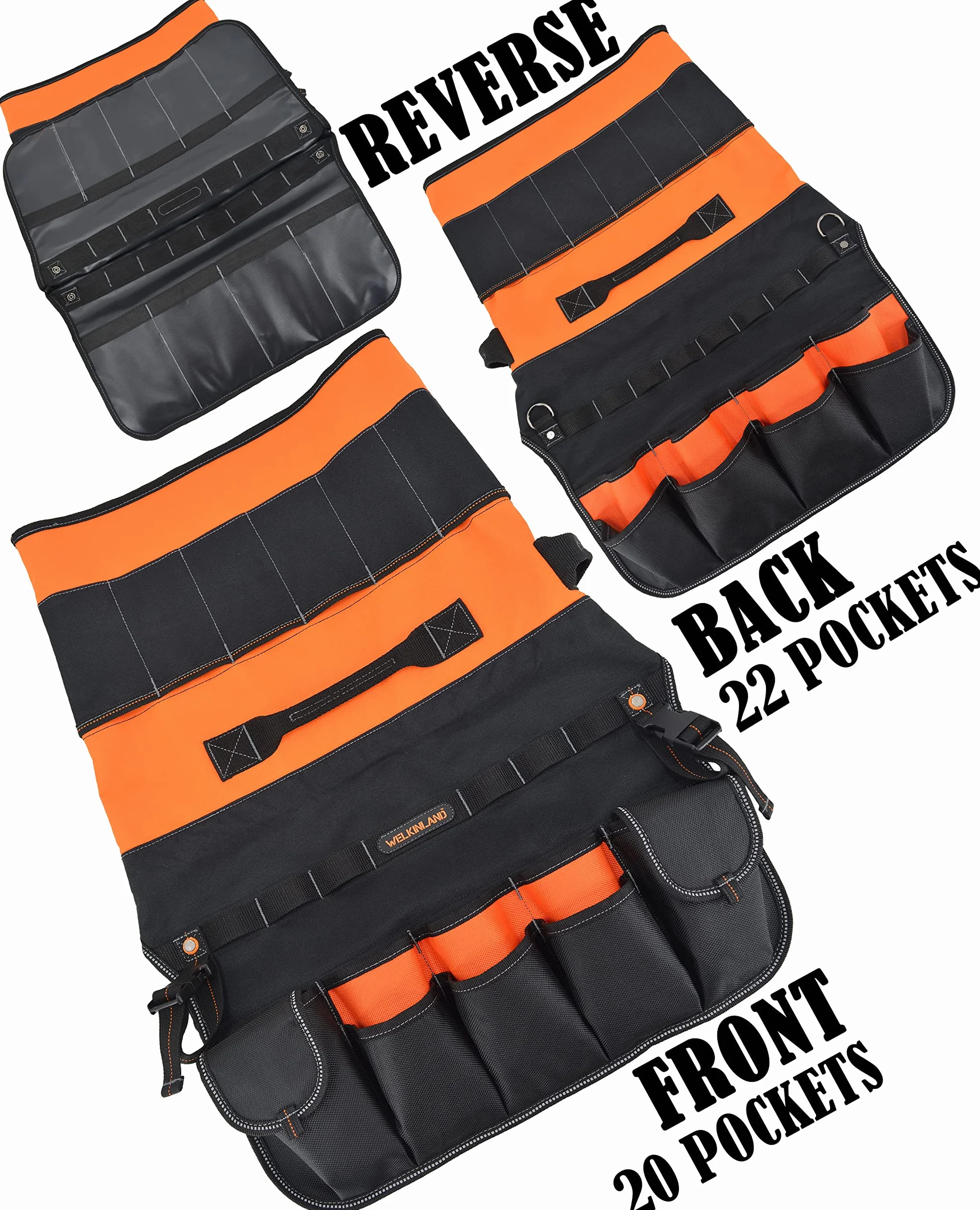 WELKINLAND Organizer per attrezzi da 5 galloni, supporto per secchio, borsa per attrezzi