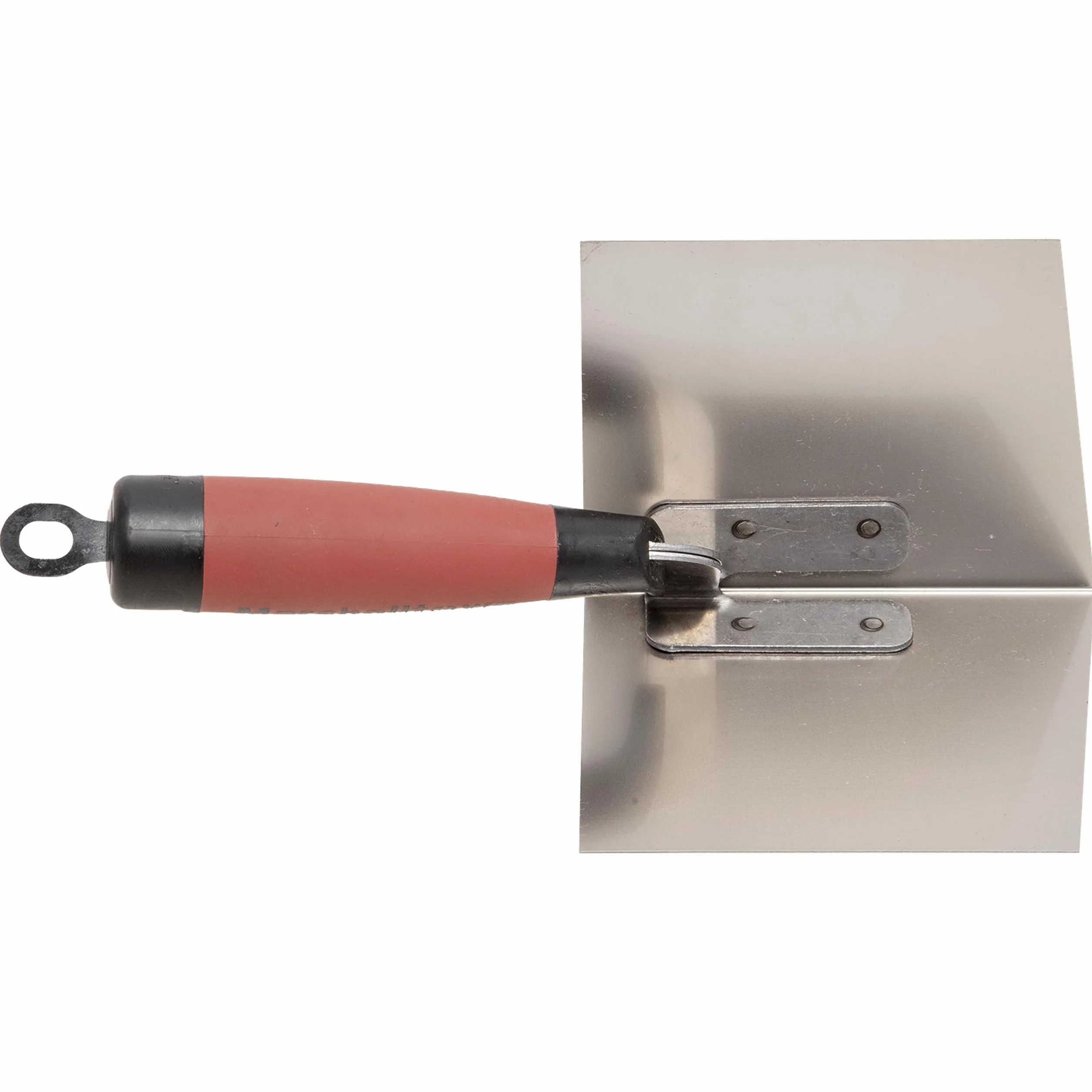 Frattazzo ad angolo interno Marshalltown sottile con manico DuraSoft, in acciaio inox, per muratori a secco e stuccatori, dimensioni: 127x95 mm