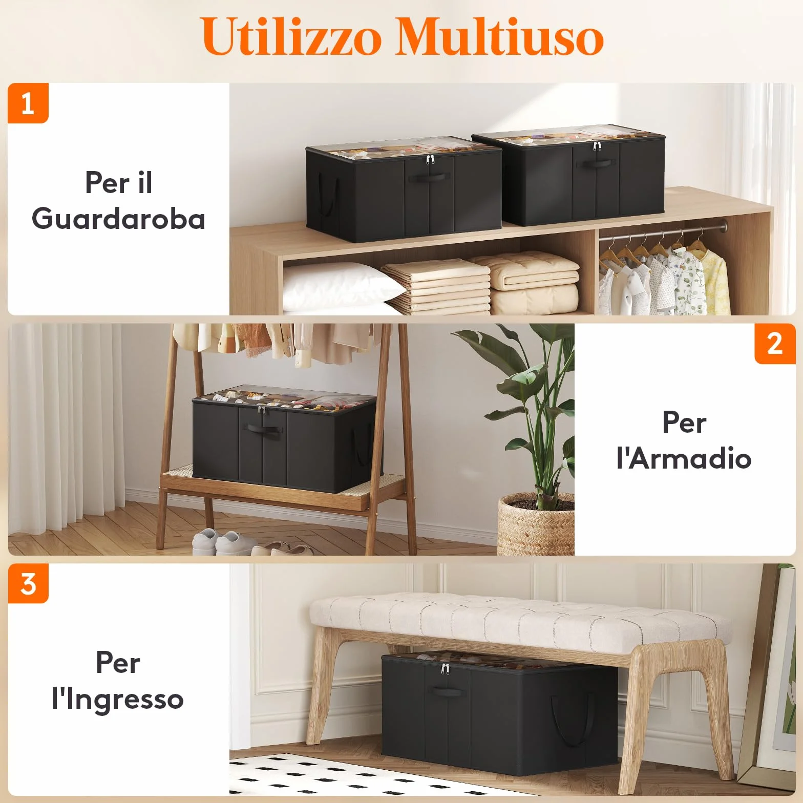 Lifewit Grandi Scatole Porta Scarpe per 10-20 Paia, Organizer Scarpe Pieghevole per Armadio con Coperchio Trasparente, Base Rinforzata per Stivali, Tacchi e Sneakers, Nero