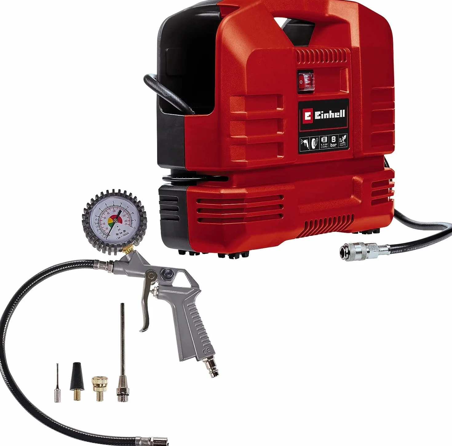 Einhell TC-AC 190 OF Compressore Portatile Senza Serbatoio 220-240 V 1100 W 8 Bar 165 L/min