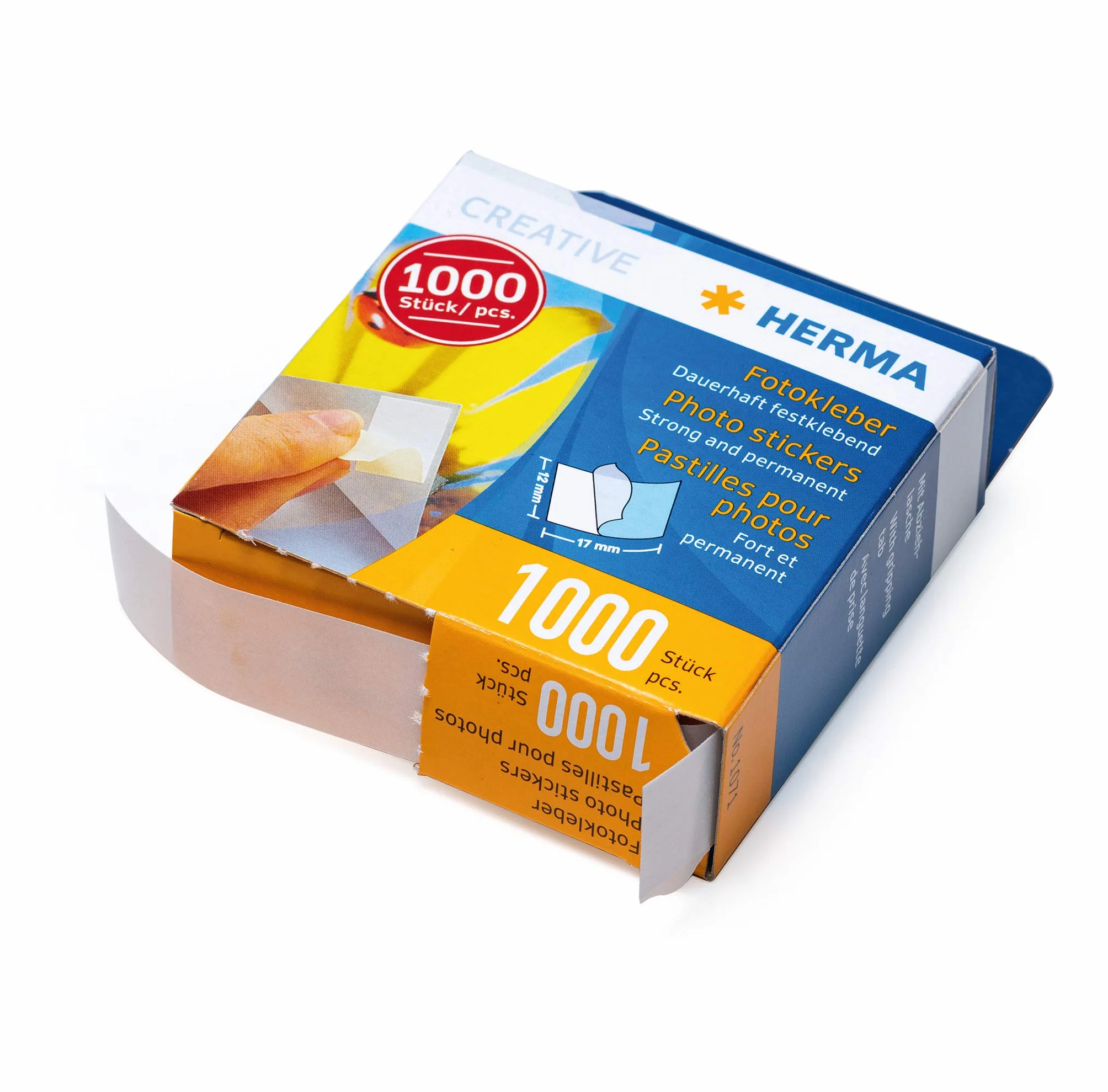 Herma 1071 Nastro Adesivo per Foto, Bianco, 12 x 17 mm