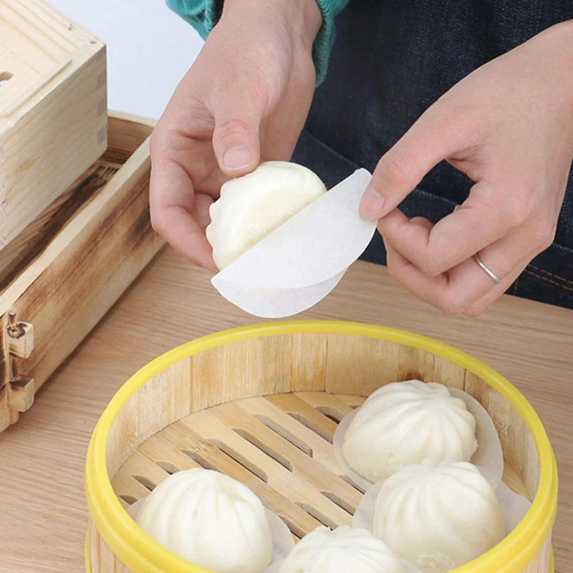 Dischi per hamburger, 500 pezzi, rotondi, 12 cm, carta pergamena antiaderente per hamburger e macchine per pasticceria | Fogli di cera per hamburger, hamburger, polpette