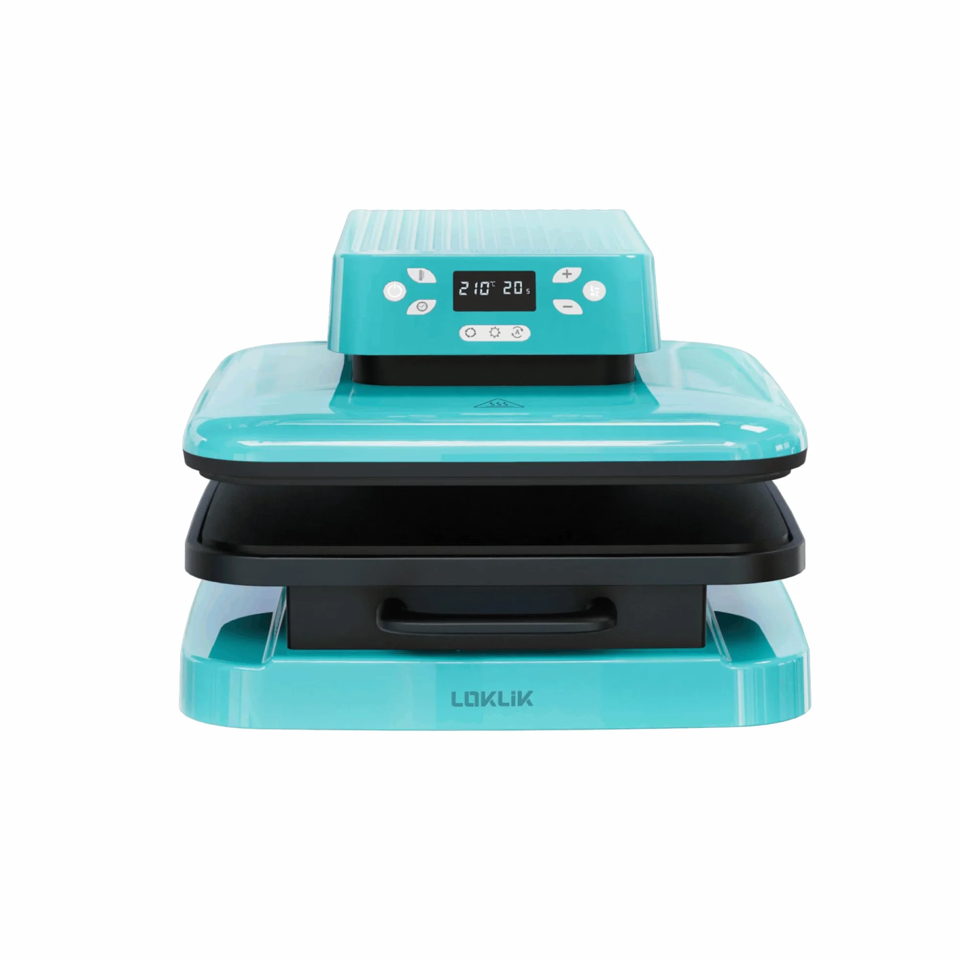 LOKLIK - Pressa Termica Automatica per Personalizzare Magliette, Maglioni, Coperte, Asciugamani, Borse e Altri Tessuti Pressa Riscaldante Compatta Termoadesiva Stampa Tessile (Blu)