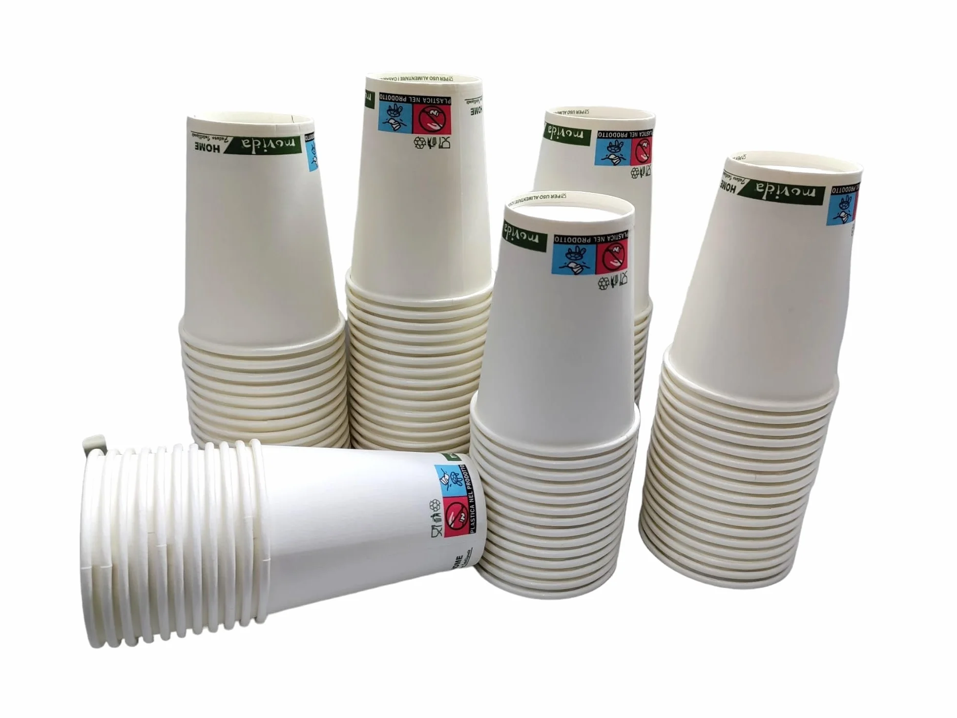 Bicchieri cocktail 210 ml eco friendly usa e getta bio compostabili biodegradabili bianco 100 pezzi