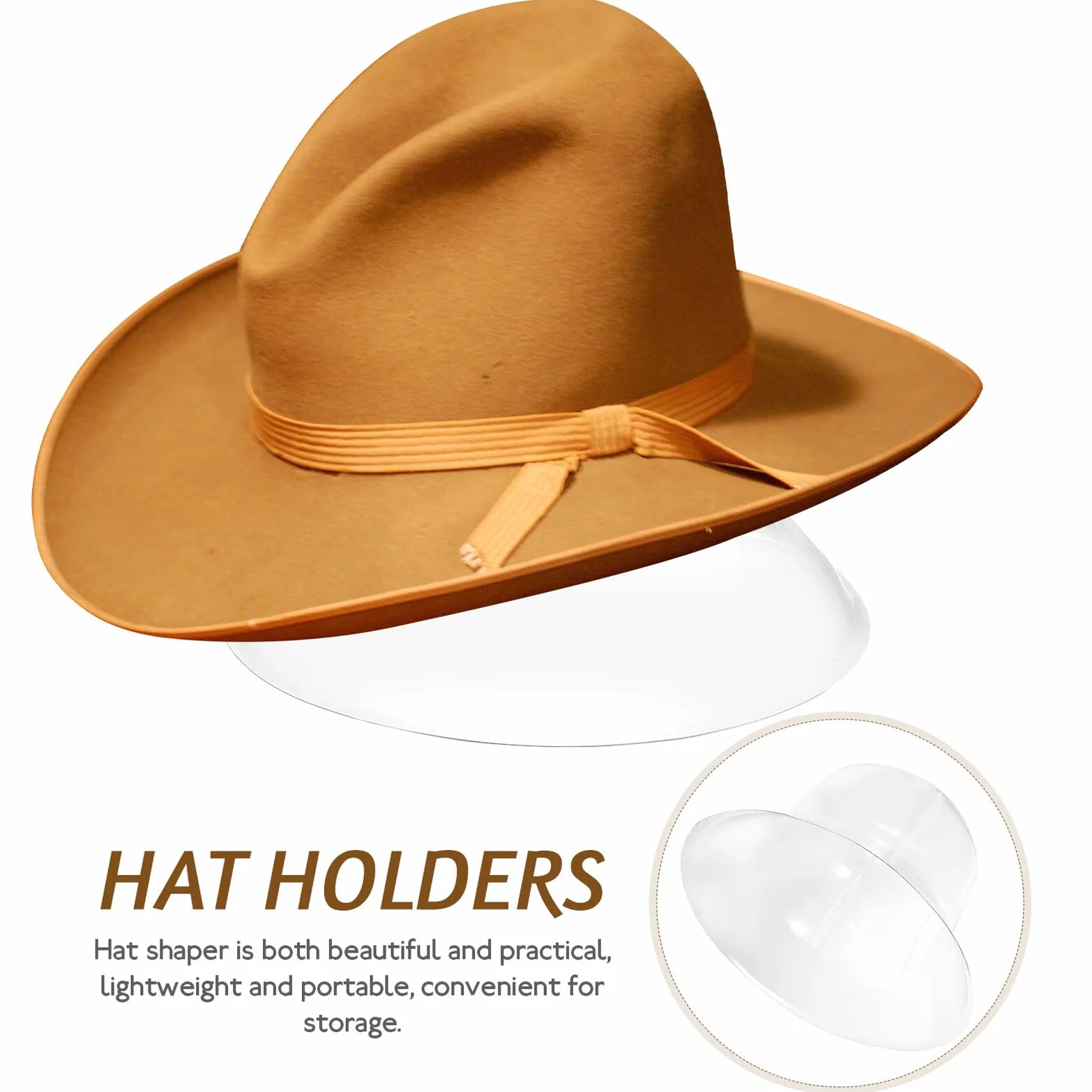 10 Pezzi Supporto per Cappelli in Plastica Pvc, Porta Cappello Interno Comodo per Organizzazione e Conservazione, per Cappelli da Pescatore e Cappellini, Set