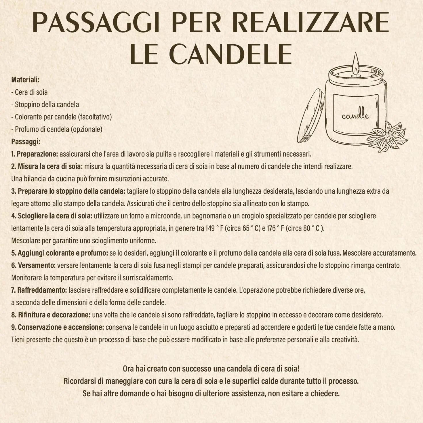 Cera di Soia per Candele 5kg, Cera Naturale Vegetale Fai da Te con Punto di Fusione Basso, Ideale per Creare Candele Fatte in Casa, 100% Naturale