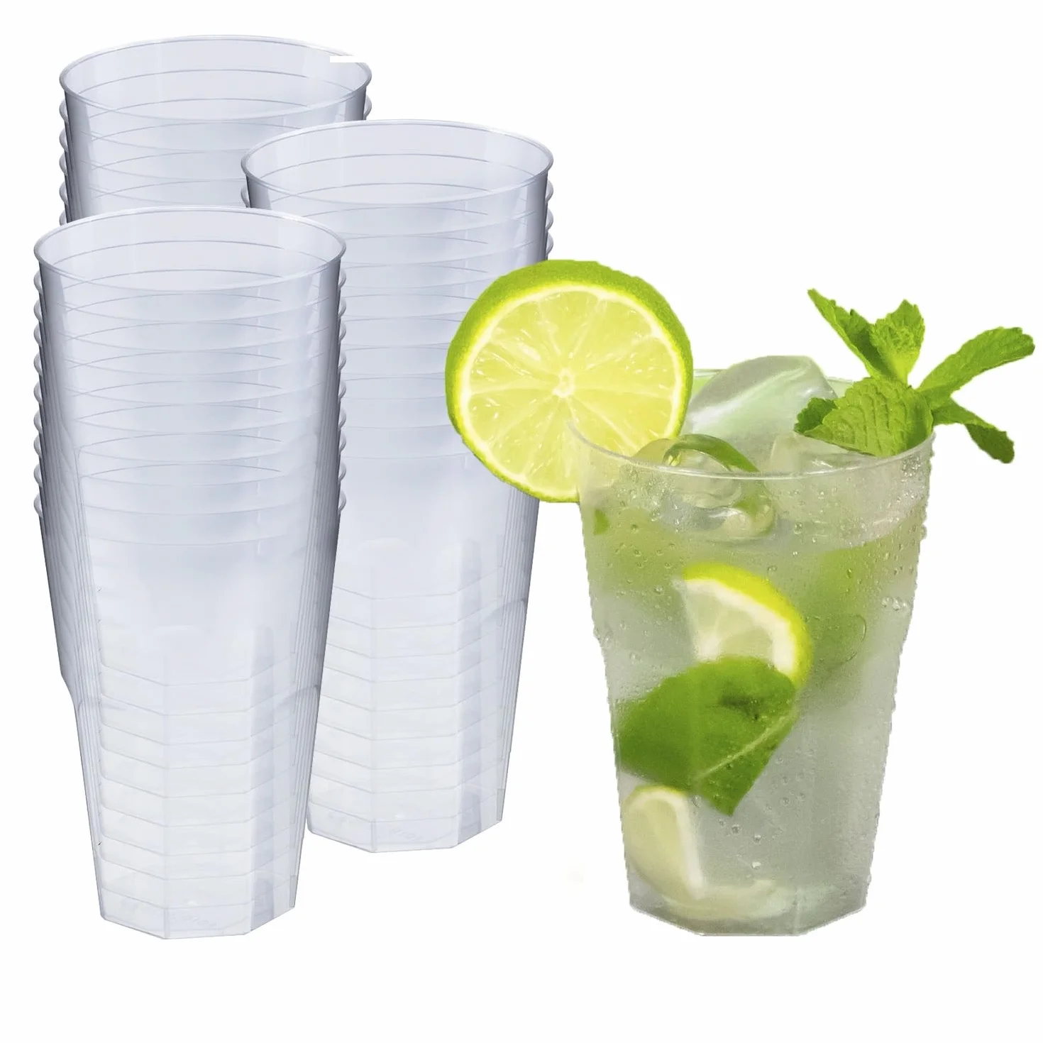 Bicchieri da cocktail 300 ml riutilizzabili lavabili in lavastoviglie plastica dura Made in Germany