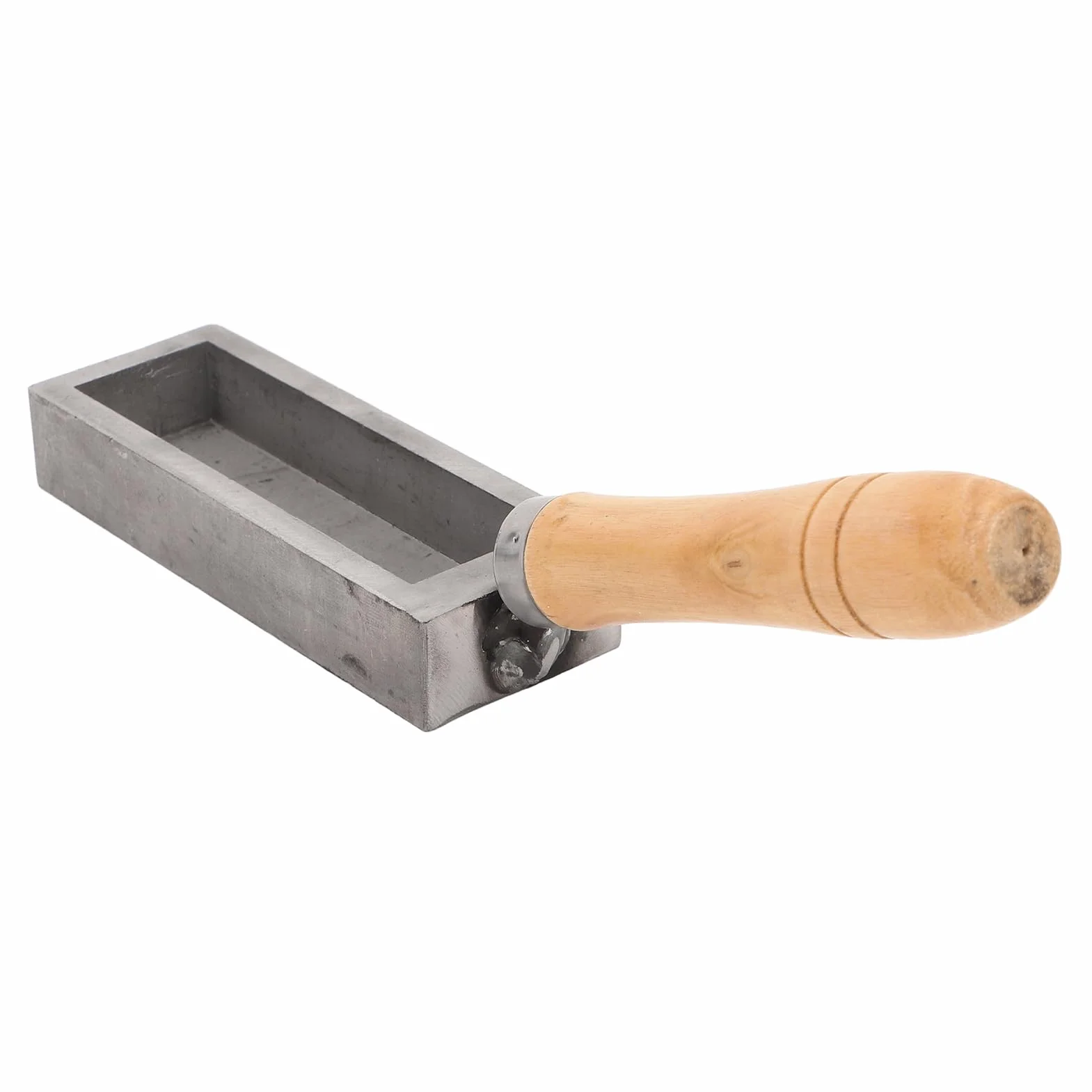 Stampo per Lingotti in Oro Grafite Argento Ghisa, Crogiolo Scanalatura Olio Portatile 4 Pollici per Lingotti di Metalli Preziosi