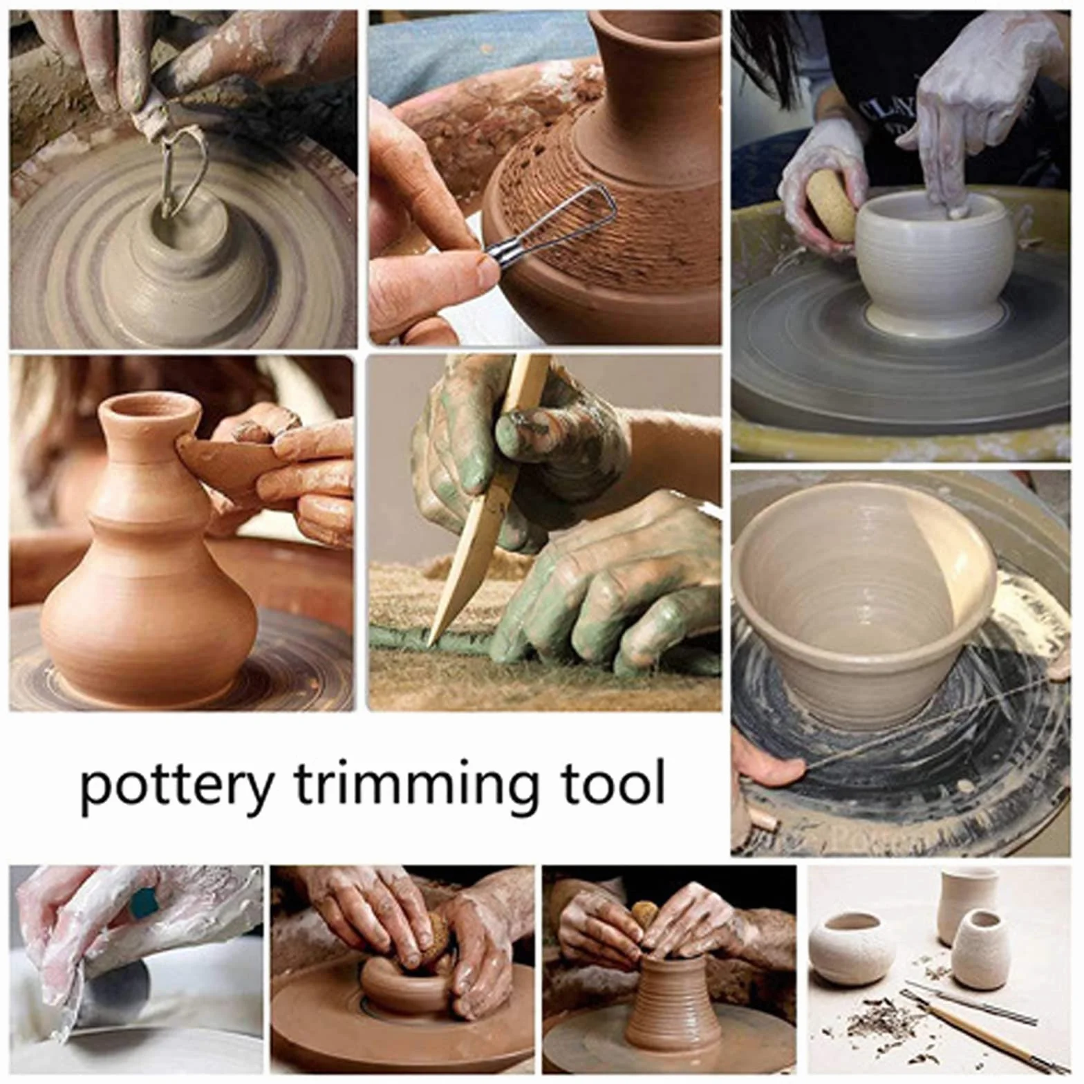 Strumenti di Scultura 46 Pezzi Strumenti di Ceramica per la Scultura, Kit Attrezzi Scultura Argilla, Strumenti di Ceramica con Diverse Dimensioni e Forme, Attrezzi Ceramica con Sacchetto di Stoccaggio