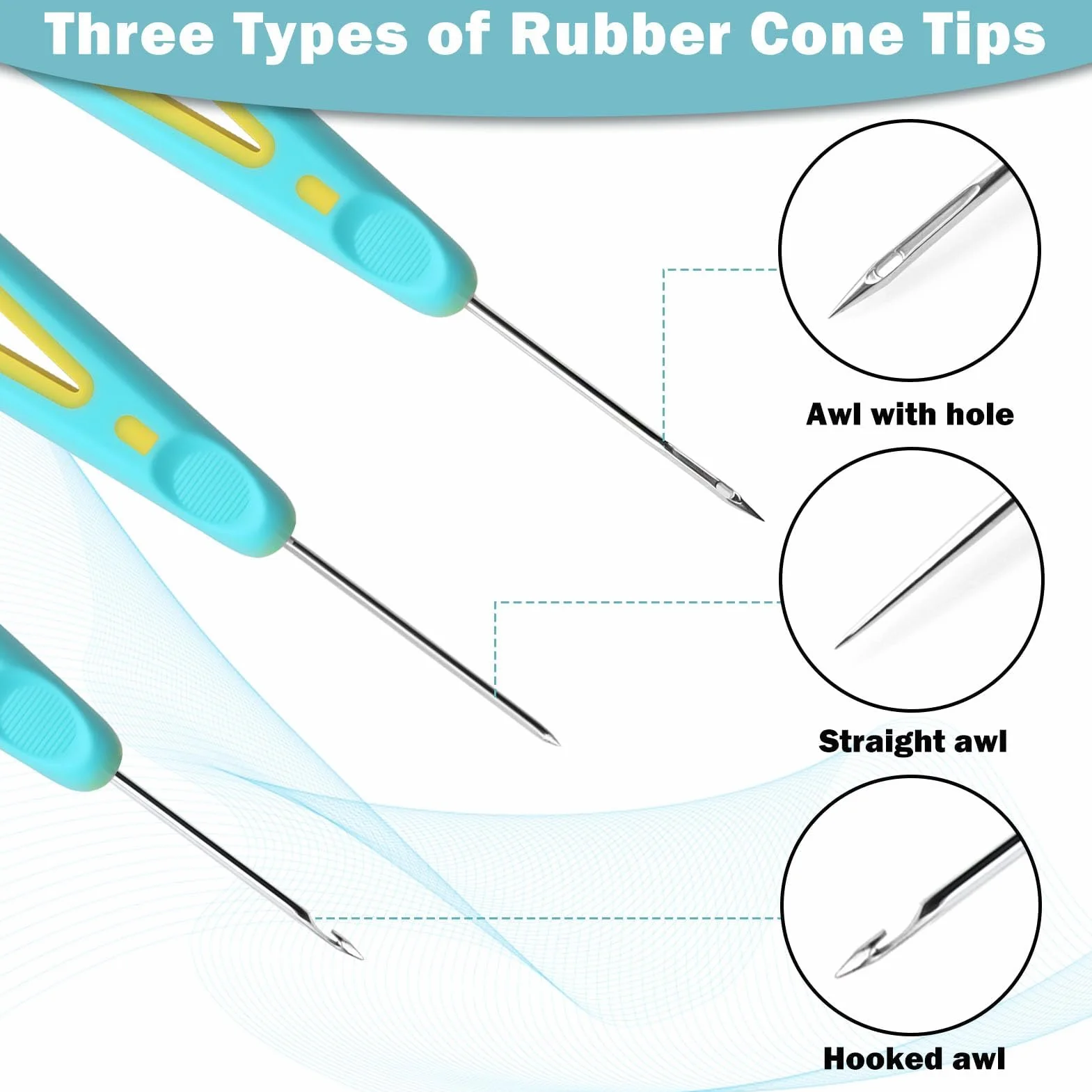 3 Punch Needle Set per la produzione di candele, stoppini per candele, strumenti con cono tondo, trapano a mano, stoppino per stampi in silicone, candele, accessori per candele per