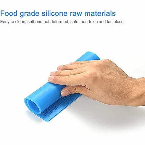 Tappetino per penna 3D Tappetino per stampa 3D Tappetino in silicone con 2 tappi per dita, tappetino pieghevole resistente al calore - blu