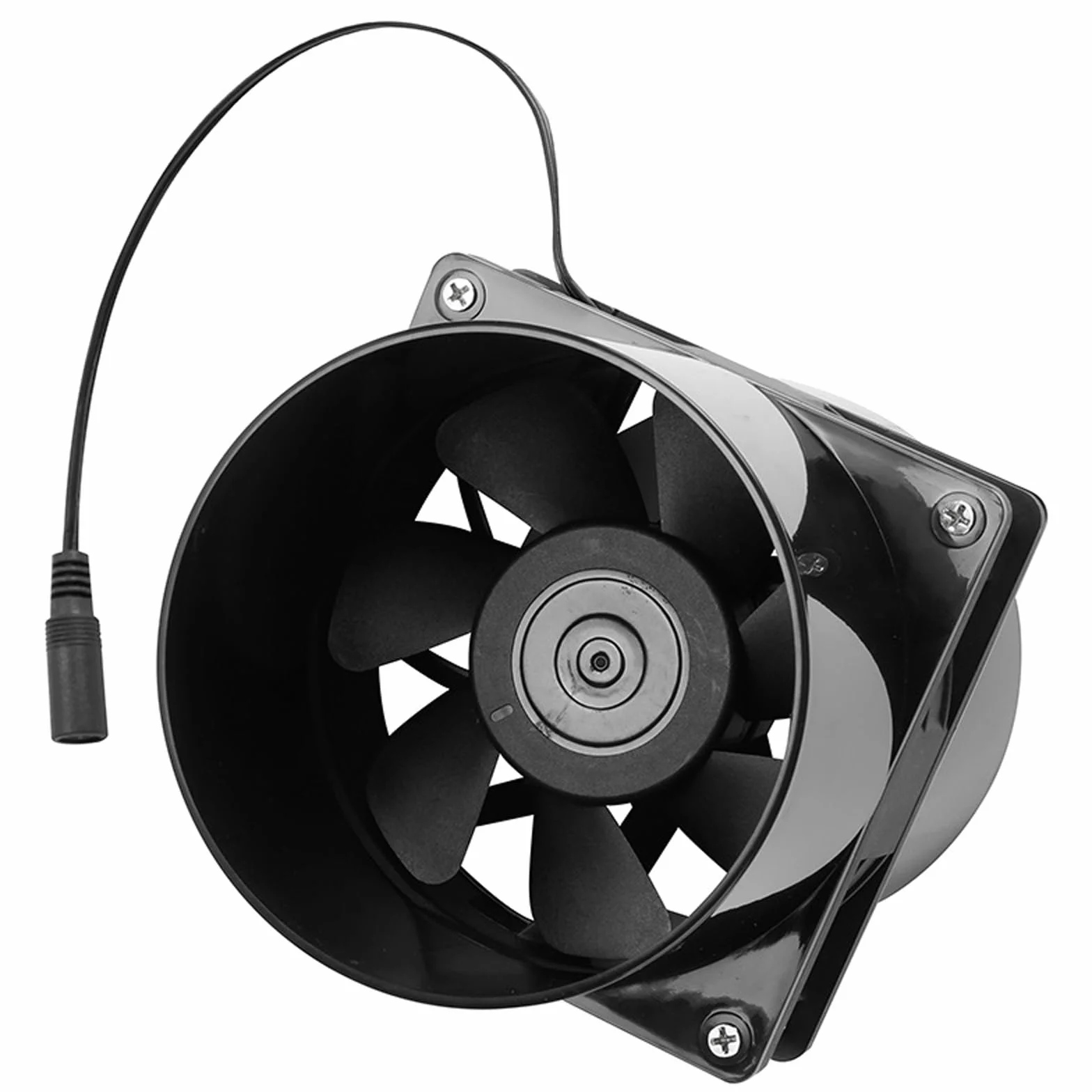 GOMETY Ventilatore tubolare da 100 mm, DC12 V, ventola assiale, 100 mm, con regolatore di velocità, ventola per tubi da 100 mm, rete silenziosa, adattatore per canale per serra, tenda da giardino
