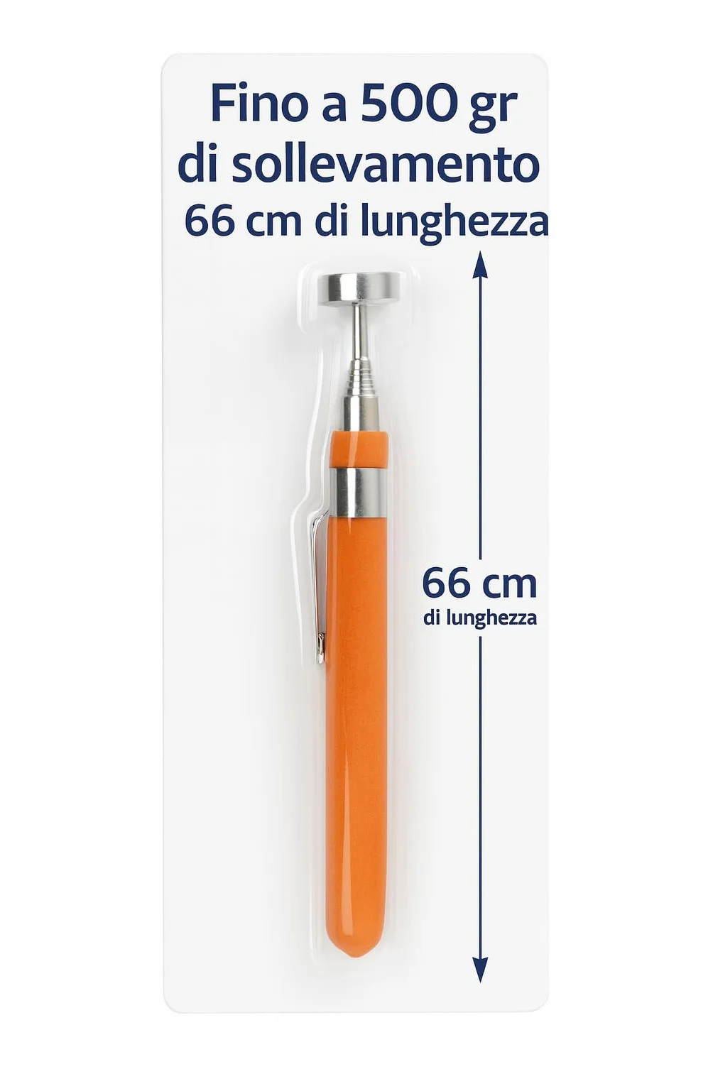 Penna Telescopica Magnetica Estendibile 0,5kg – Calamita Potente – Asta Retrattile fino a 66 cm – Strumento Magnetico di Recupero Viti e Pezzi Metallici