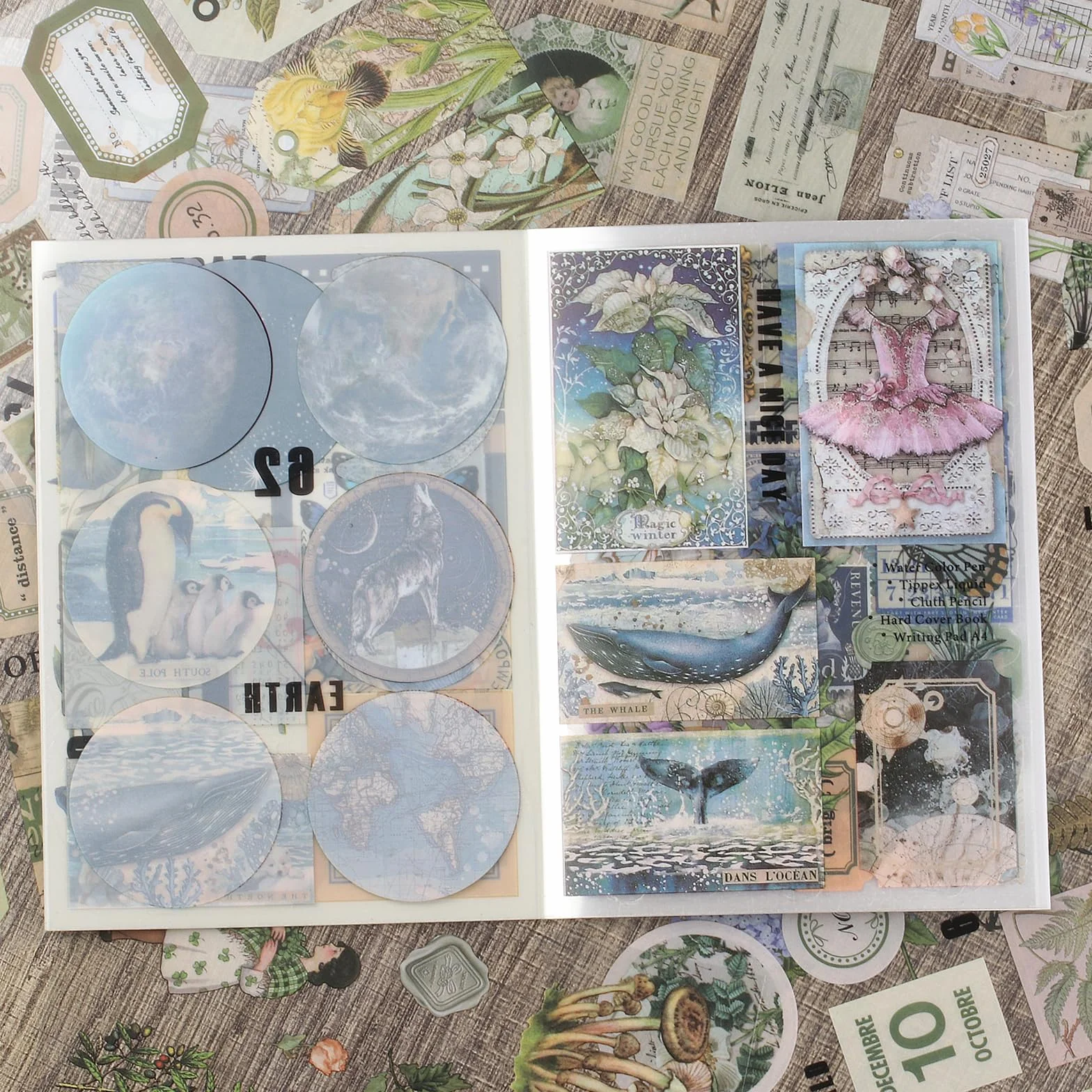Adesivi per Scrapbooking Stickers, Stickers Bullet Journal, Scrapbooking Kit Per Junk Journal Adesivi, Scrapbook Journaling，Bullet Journal Fai da Te