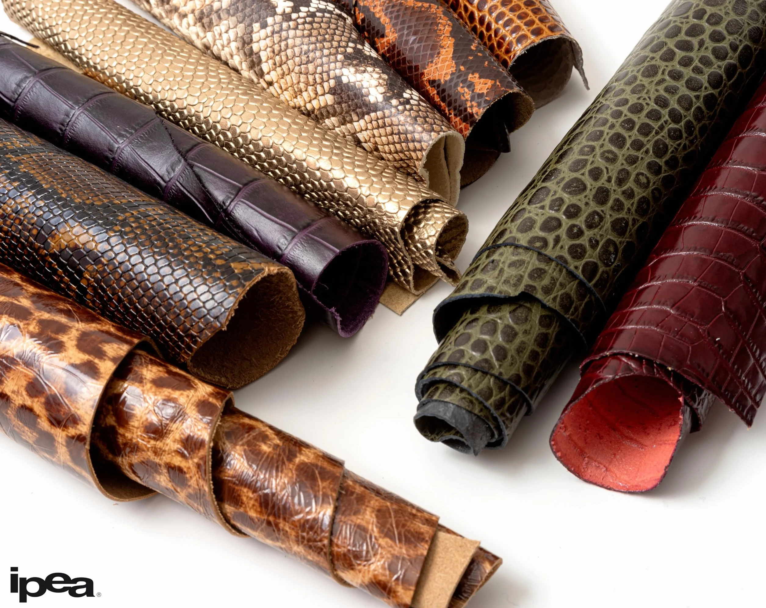 IPEA Ritagli di Vera Pelle Stampata Animalier Serpente Pitone Made in Italy