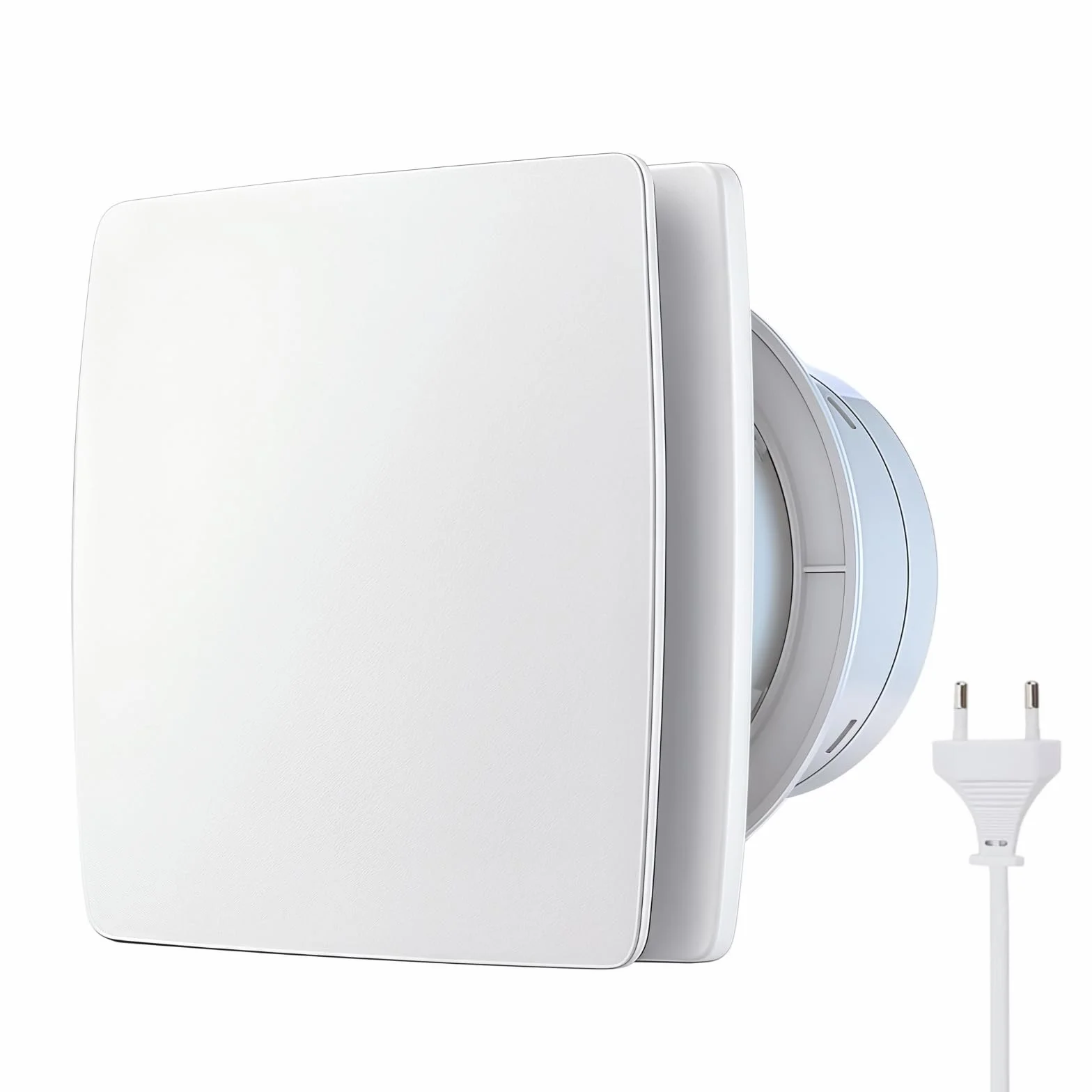 Aspiratore Bagno 100mm Ventola Aspirazione Bagno Silenzioso,12W Estrattore Aria Silenzioso con Valvola Antiritorno, Ventola Bagno per WC Cucina Ufficio Garage