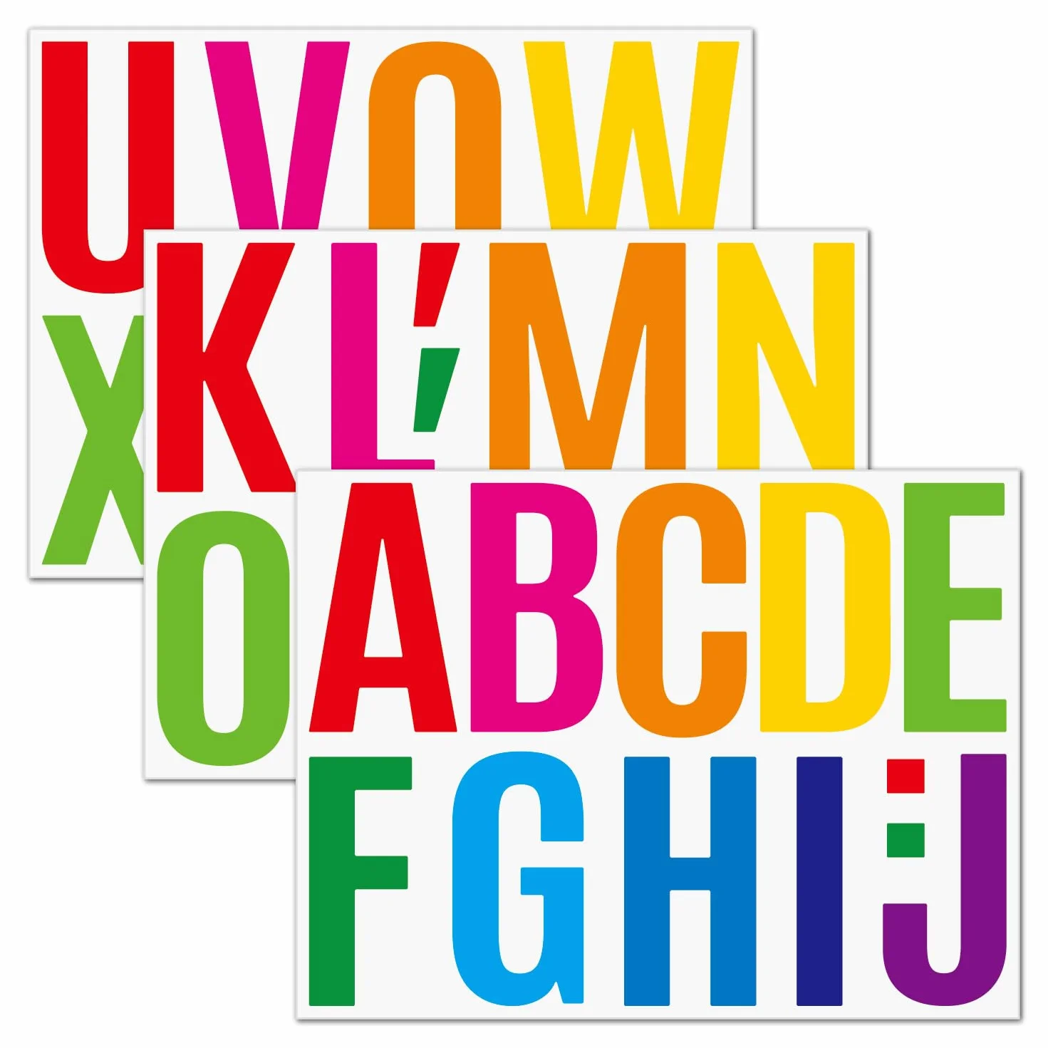 GETRICH 15 Fogli 10.3CM Lettere Adesive Grandi Lettere Autoadesive in Vinile Lettre Autocollantes,Lettere Adesive Grandi per Artigianato, Cassetta,Porta, Cassette Postali, Auto, Scrapbooking Bottiglia