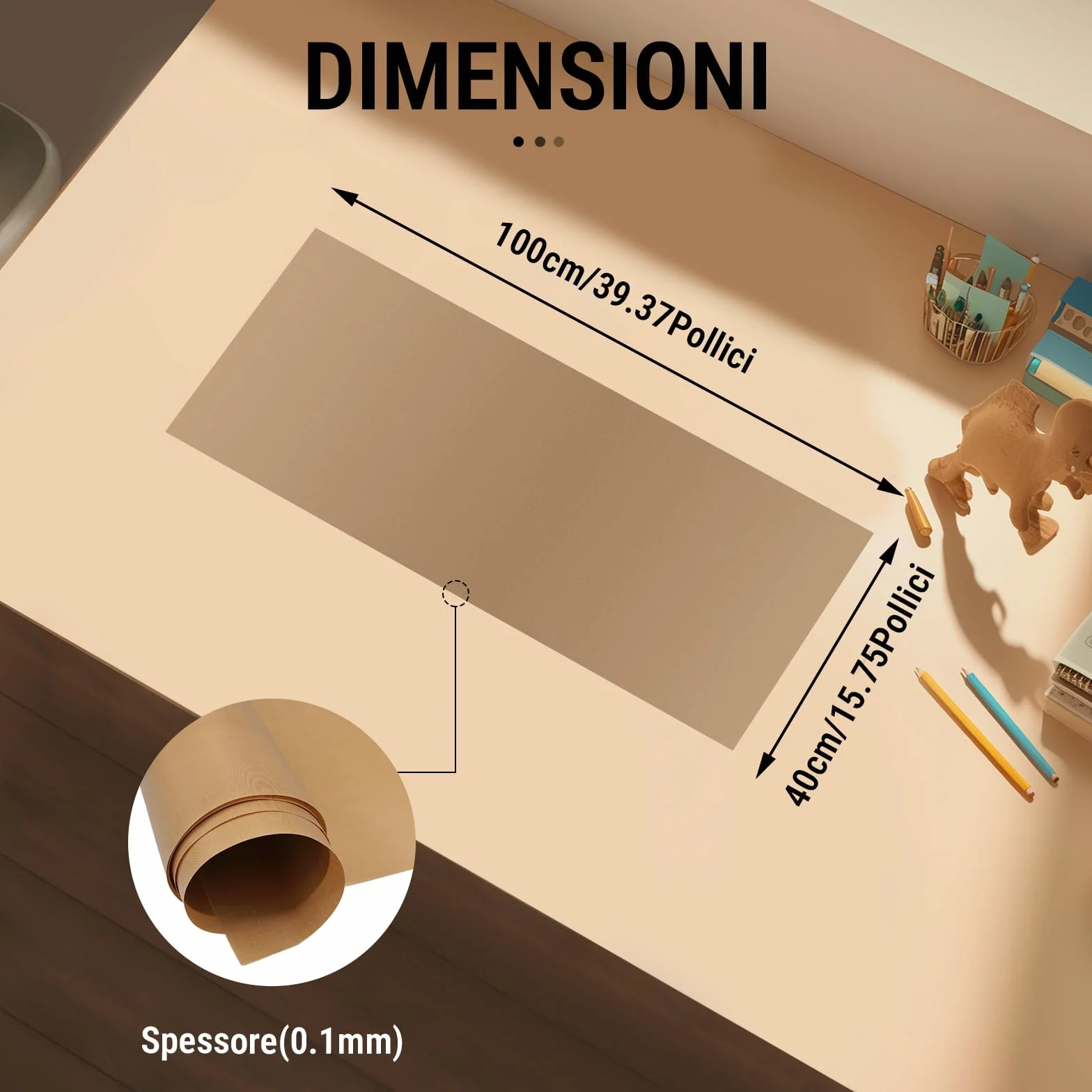 Foglio Teflon PTFE Rotolo 40x100 cm per Termopressa Stampa Sublimazione Antiaderente
